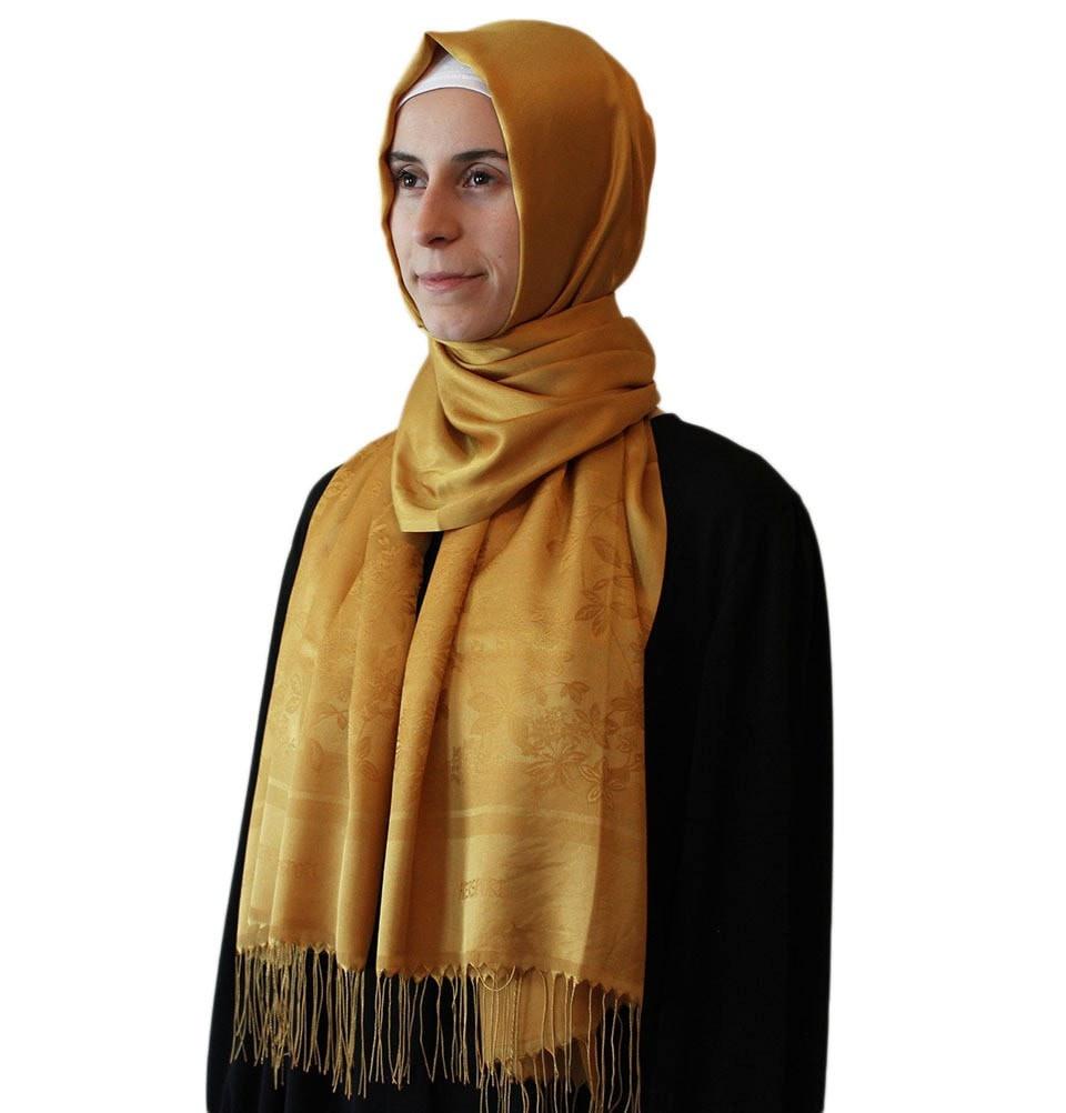 Aker Reversible Floral Jacquard Shawl Wrap - Elegant Lightweight Scarf for Women, Perfect for Parties, Weddings & Everyday Wear - Style 1013BRL 961