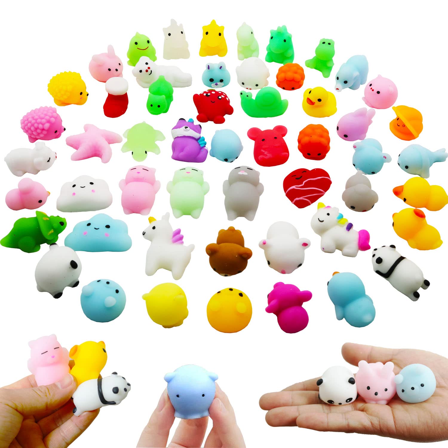 30 Pcs Mochi Squishy Toys - Kawaii Mini Stress Relief Toys for Kids, Easter Egg Stuffers, Party Favors, Classroom Prizes & Goodie Bag Fillers - Perfect for Birthday Parties, Easter Baskets, Treasure Boxes & Pinata Fillers