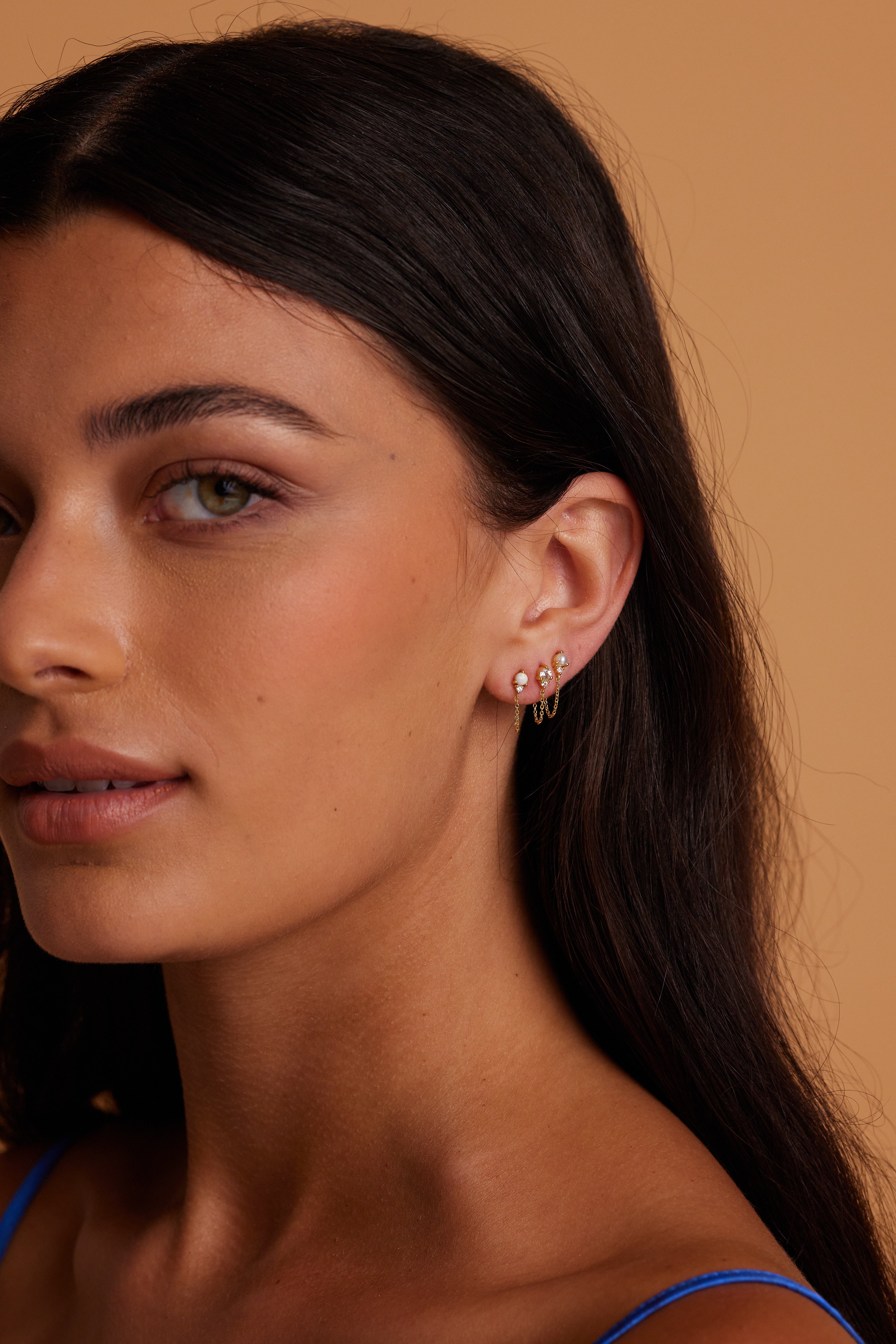 October Opal Birthstone 14K Gold Stud Earrings for Women - Perfect Gift for Birthday, Anniversary & Special Occasions
