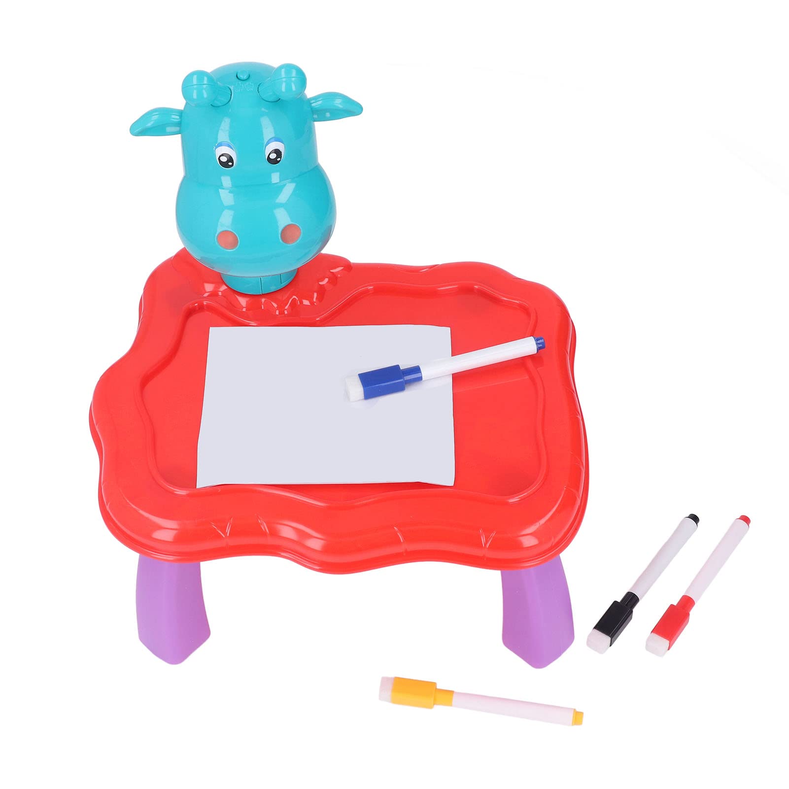 RTLR Kids Drawing Board Projector Toy - Battery Operated Art Set with 4 Color Pens for Creative Learning & Imagination Development | Perfect for Home, Classroom & Travel Activities