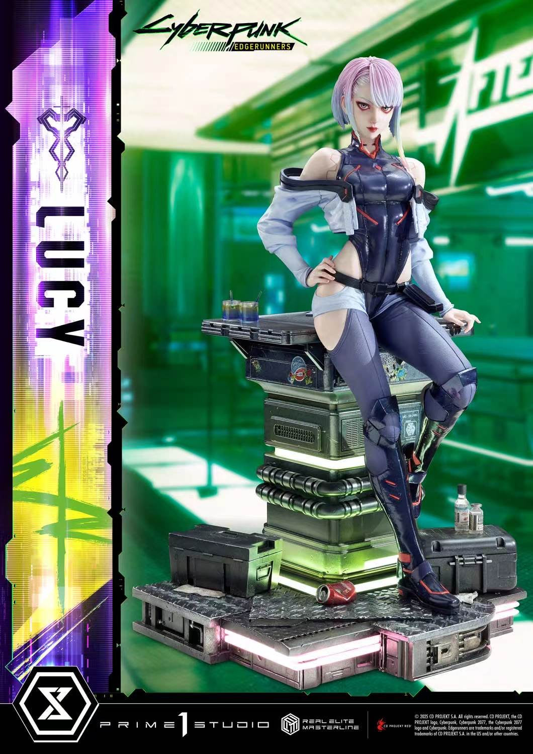 Prime 1 Studio Licensed Cyberpunk 2077 Lucy Statue - Official Collectible Figure for Anime & Gaming Fans | Perfect for Display in Home, Office, or Gaming Room