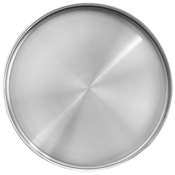 Premium FOH Soho 12-Piece Round Stainless Steel Dinner Plates Set - Elegant Silver Tableware for Fine Dining, Restaurants & Home Entertaining