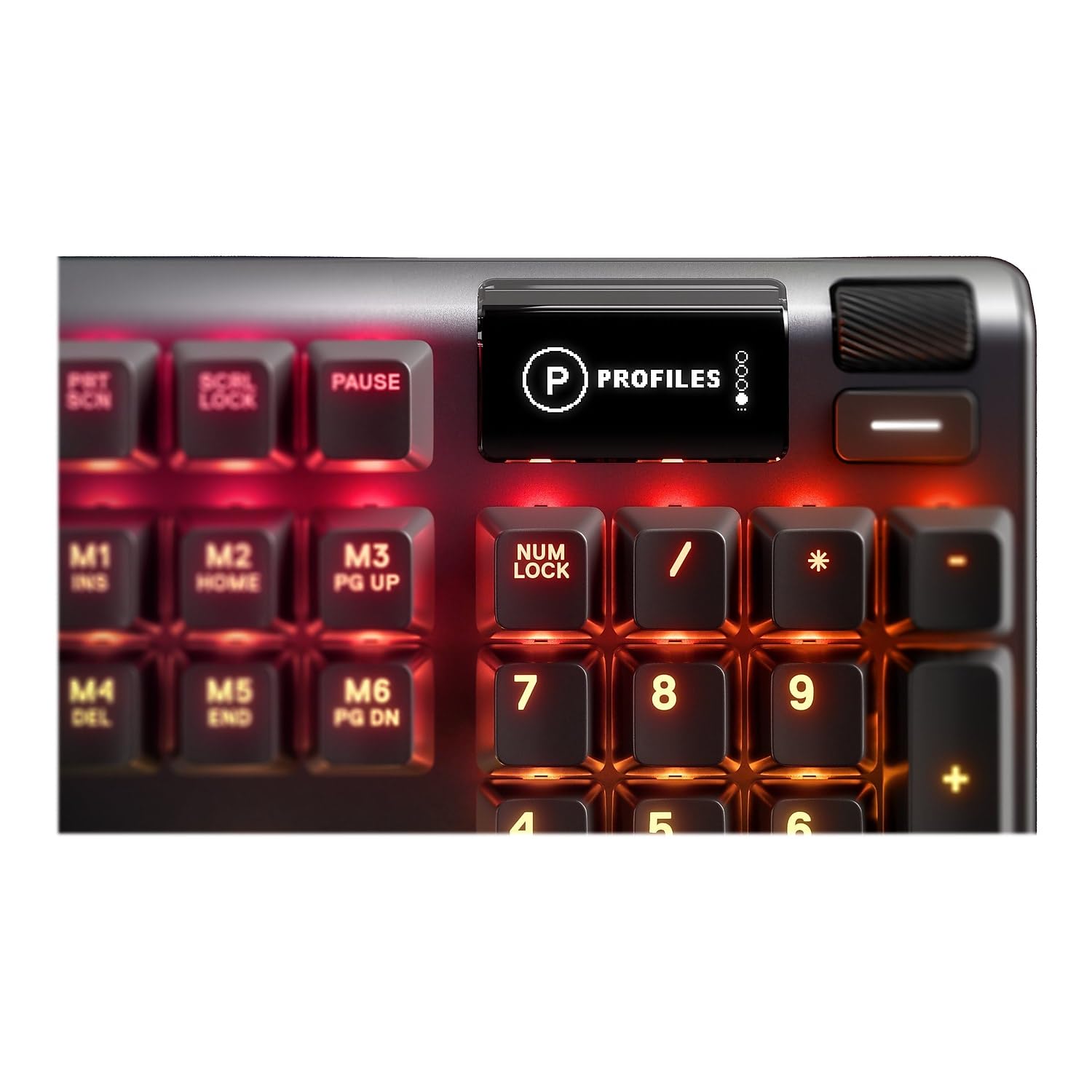 SteelSeries Apex 5 Hybrid Mechanical Gaming Keyboard - RGB Backlit, Aircraft-Grade Aluminum Frame, OLED Display (Blue Switch) - Perfect for PC Gaming, Esports & Office Work