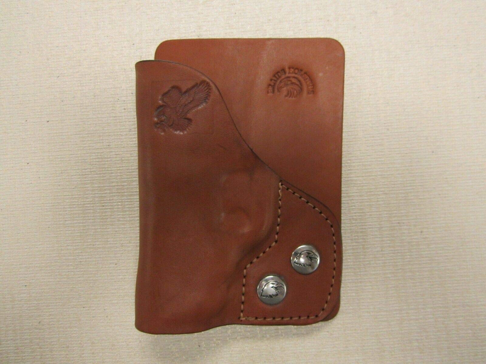 Smith & Wesson Bodyguard 380 Pistol with Integrated Laser - Premium Brown Leather Concealed Carry Wallet Holster for Everyday Protection & Self Defense