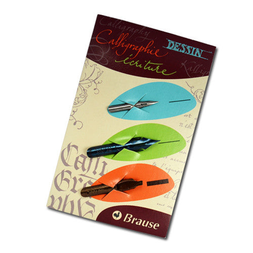 Brause Dip Pen Nib Set - 5 Premium Calligraphy Nibs for Artistic Writing, Drawing & Illustration - Perfect for Hand Lettering, Scrapbooking & Wedding Invitations