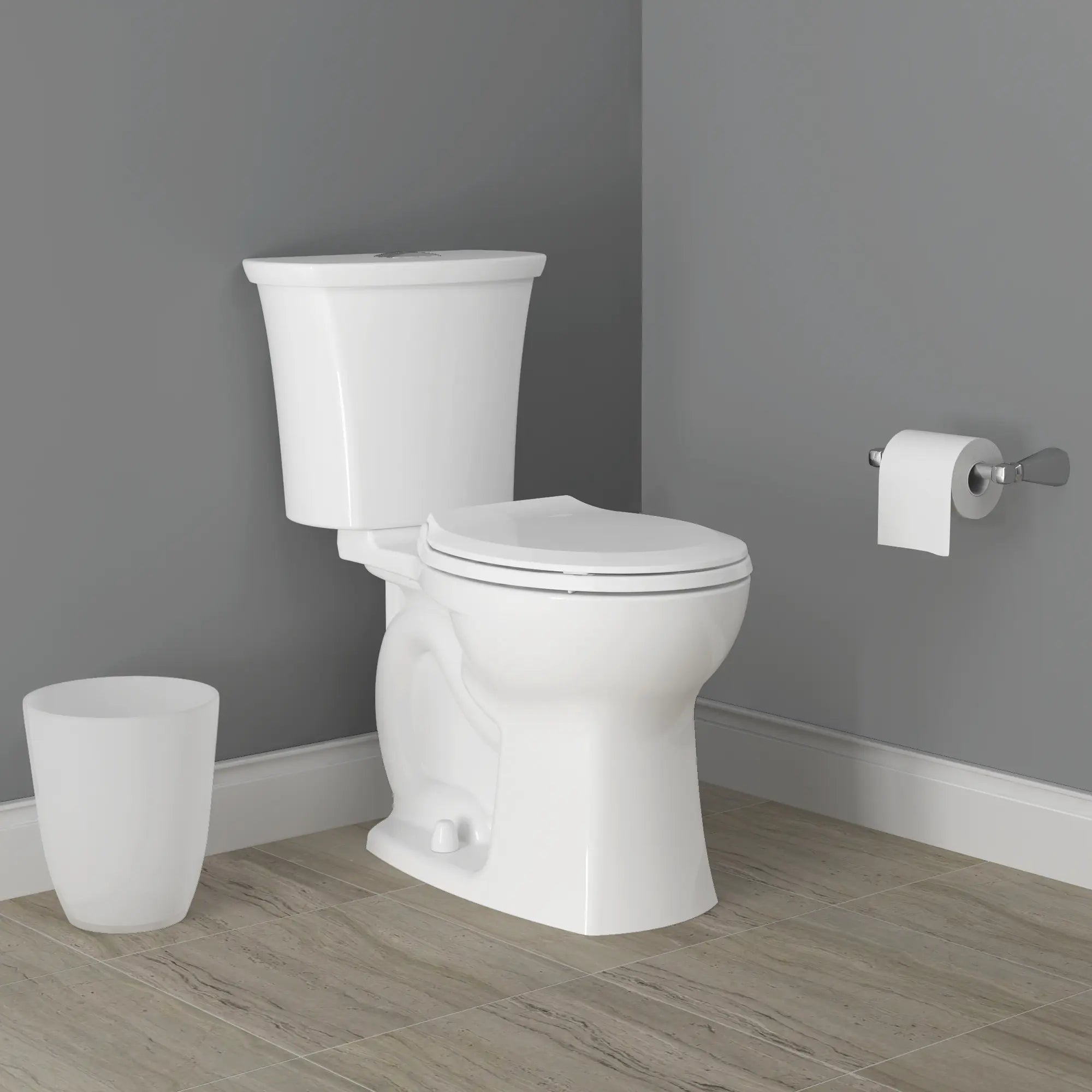 Edgemere 1.6 GPF/6.0 LPF Dual Flush Elongated Toilet with Soft-Close Seat - Water Efficient Bathroom Upgrade for Modern Homes & Commercial Spaces