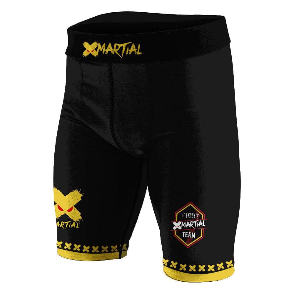 XMartial Kill Level Fight Team Spats Shorts - MMA Training, BJJ, Muay Thai & Combat Sports - Premium Compression Fight Shorts for Men & Women