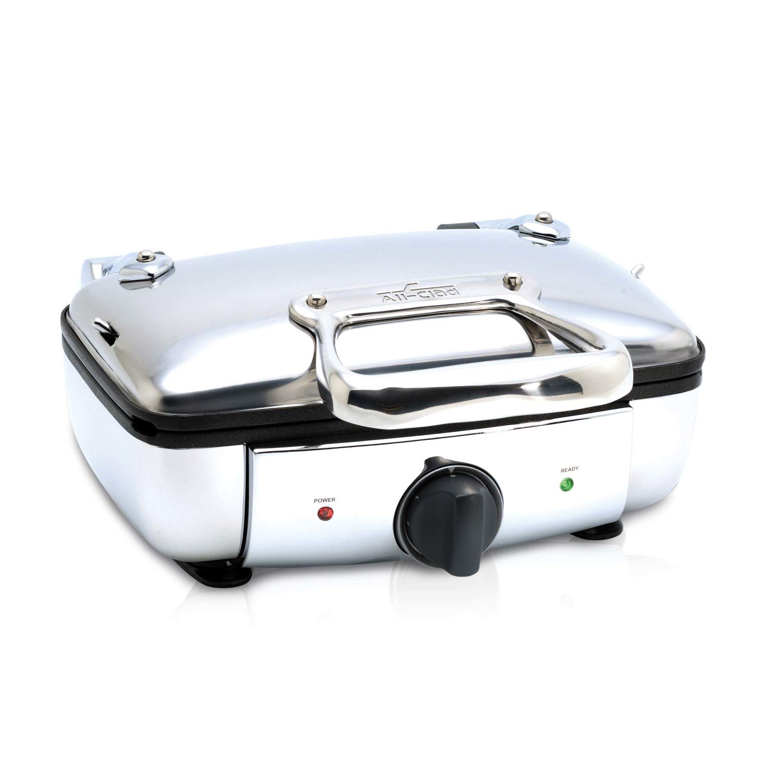 All-Clad 99011GT Stainless Steel Belgian Waffle Maker - 7 Browning Settings, 2-Square Waffles, Silver - Perfect for Breakfast, Brunch & Family Gatherings