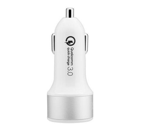 3sixT Fast Car Charger 5.4A Dual Port USB Adapter with 1m Micro USB Cable - Quick Charge for iPhone Android Smartphones While Driving