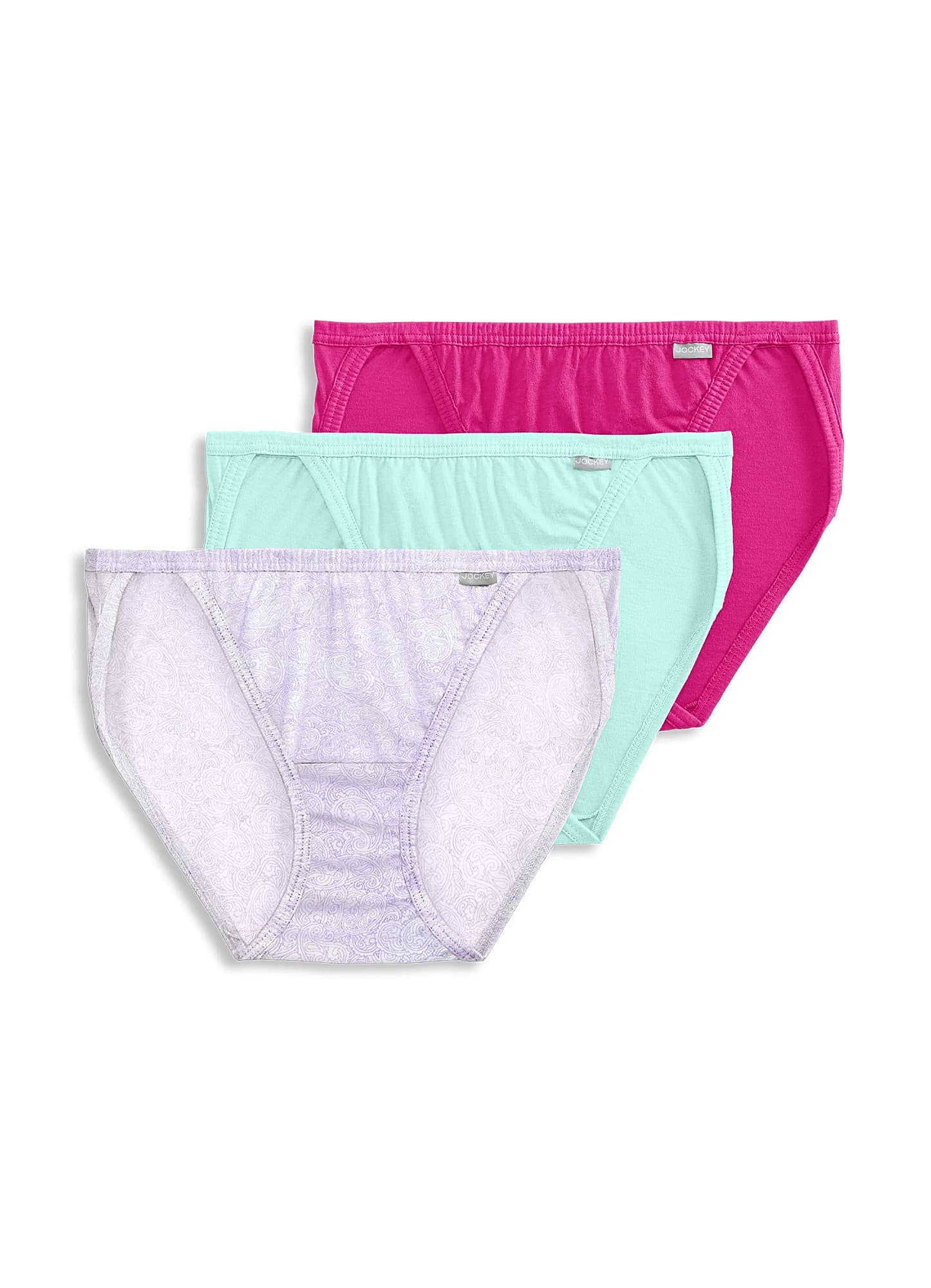 Jockey Women's Elance String Bikini Underwear - 3 Pack Comfortable Breathable Panties for Everyday Wear & Lounge