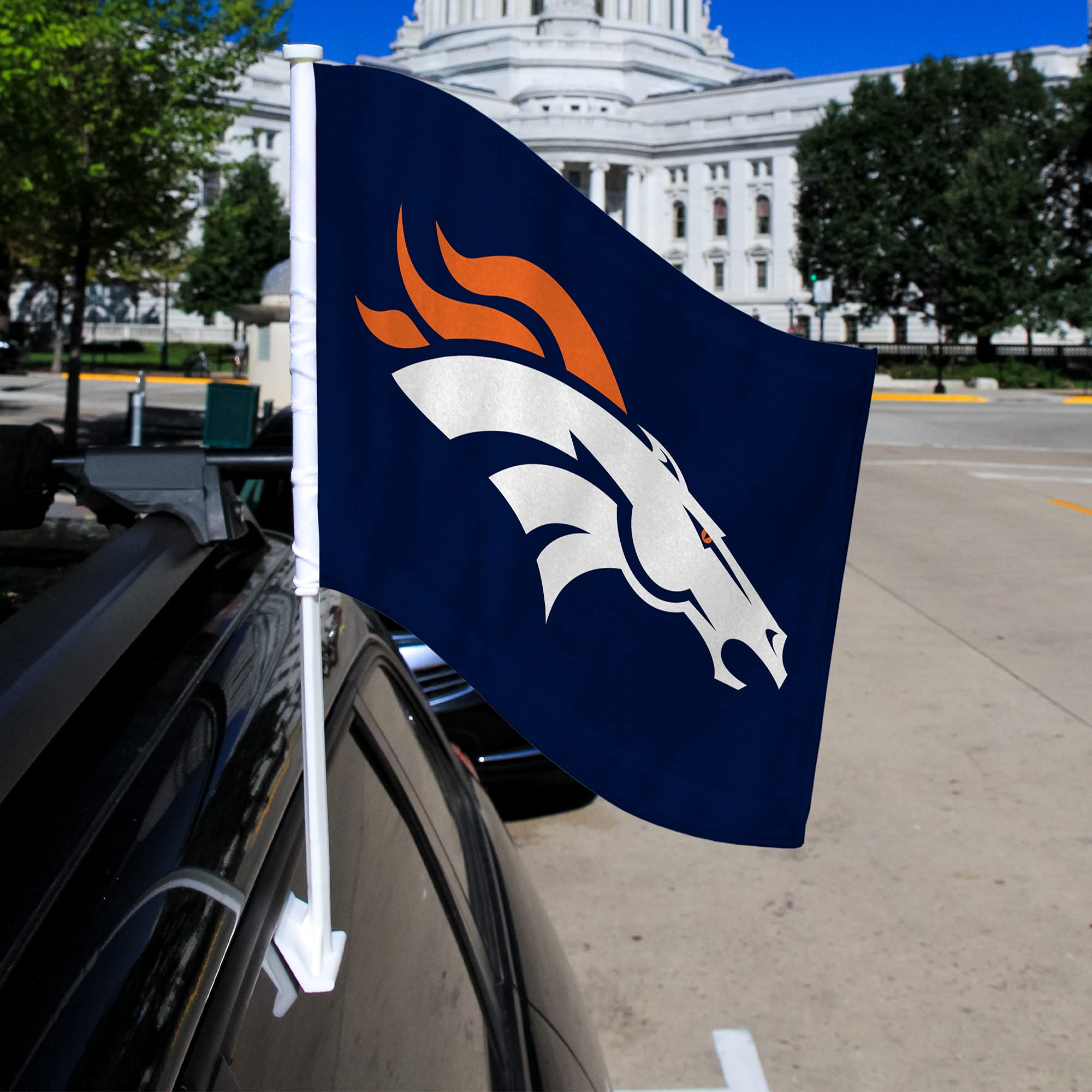 NFL Car Flag Double Sided - Officially Licensed Team Logo Car Accessory for Game Day & Tailgating - Show Your Team Spirit While Driving