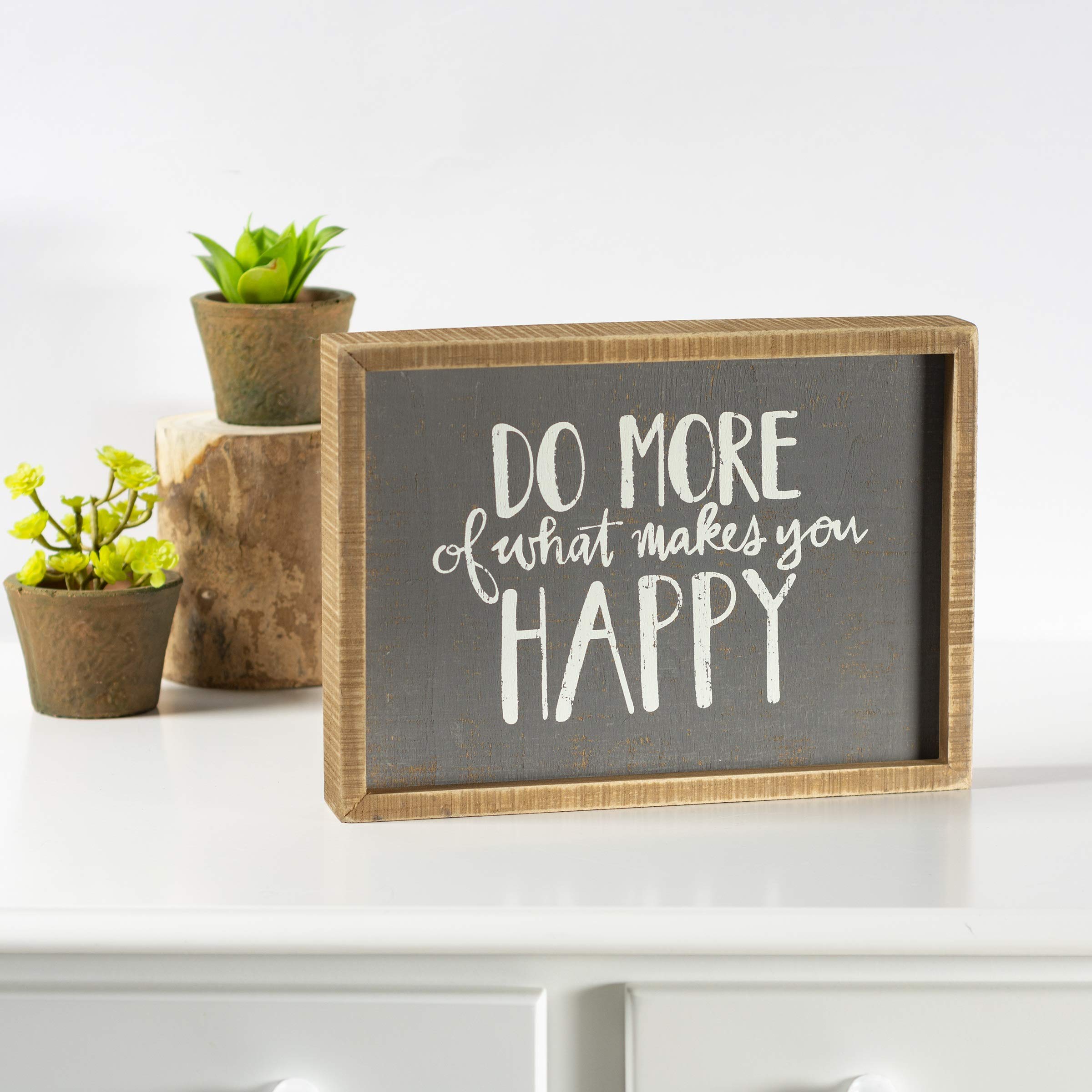 Primitives by Kathy 37622 Rustic Inset Chalk Box Sign - Farmhouse Decor for Kitchen, Entryway & Home - Write Inspirational Messages & To-Do Lists