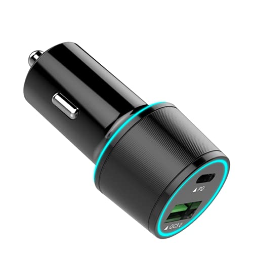 UrbanX 21W Fast Car Charger with PD 3.0 & USB A to Micro USB Cable - Compatible with Realme C15 & Most Smartphones - Quick Charge for Cars & Trucks (3.3FT/1M, Black) - Perfect for Road Trips & Daily Commutes