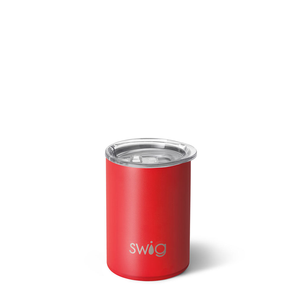 12oz Red Insulated Tumbler with Lid - Stainless Steel Travel Mug for Hot & Cold Drinks - Perfect for Coffee, Tea, Water on the Go, Office, Gym, Hiking, and Camping