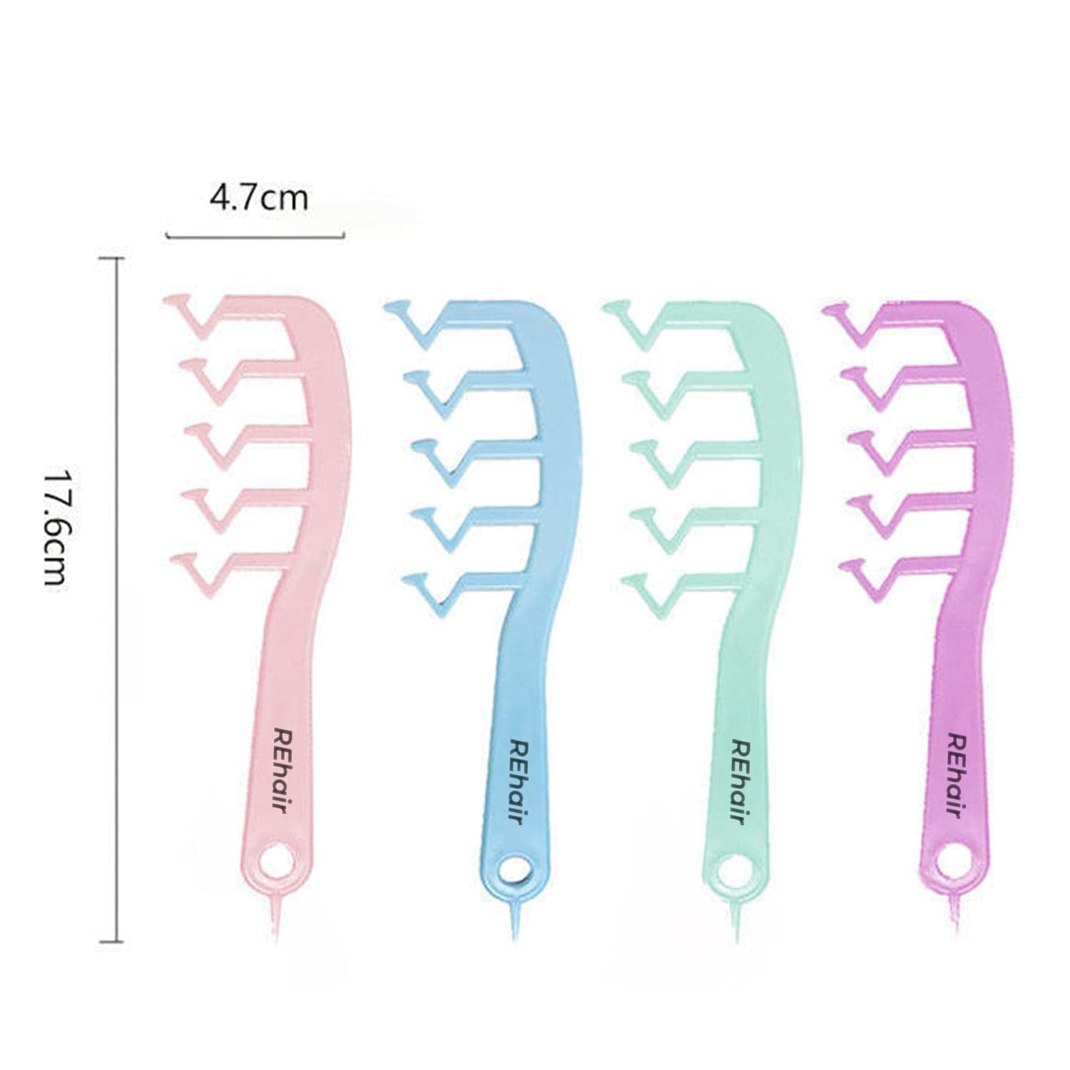 REhair Z-Shaped Hair Slit Comb - Professional Hair Volumizing & Sectioning Styling Tool for Curly, Wavy & All Hair Types (Green) - Perfect for Salon Styling, Home Hair Care & DIY Hairstyles