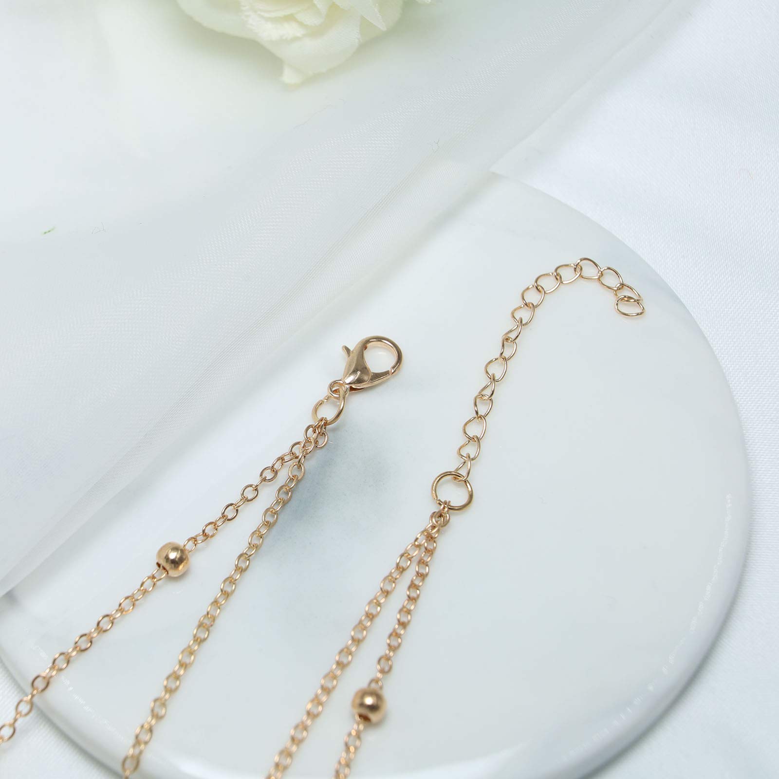 YienDoo Blue Starry Sky Crystal Necklace - Hexagonal Gemstone Chakra Healing Pendant with Gold Chain, Elegant Boho Jewelry for Women & Girls | Perfect for Meditation, Yoga, Spiritual Healing & Everyday Wear