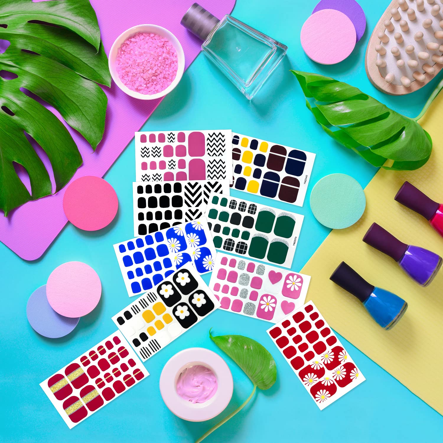 660 Pieces Self-Adhesive Nail Polish Strips - 30 Sheets Full Nail Wraps for Women & Girls | Nail Art Stickers with Nail File | Perfect for Home Manicures, Parties & Gifts
