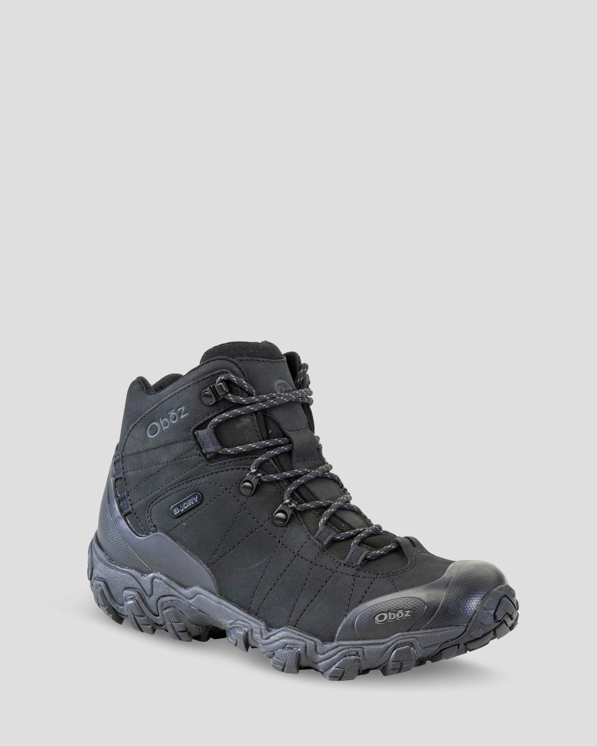 Oboz Bridger Waterproof Mid Hiking Boots for Men - Black Sea | Durable Outdoor Trekking Shoes for Hiking, Camping & Mountain Adventures