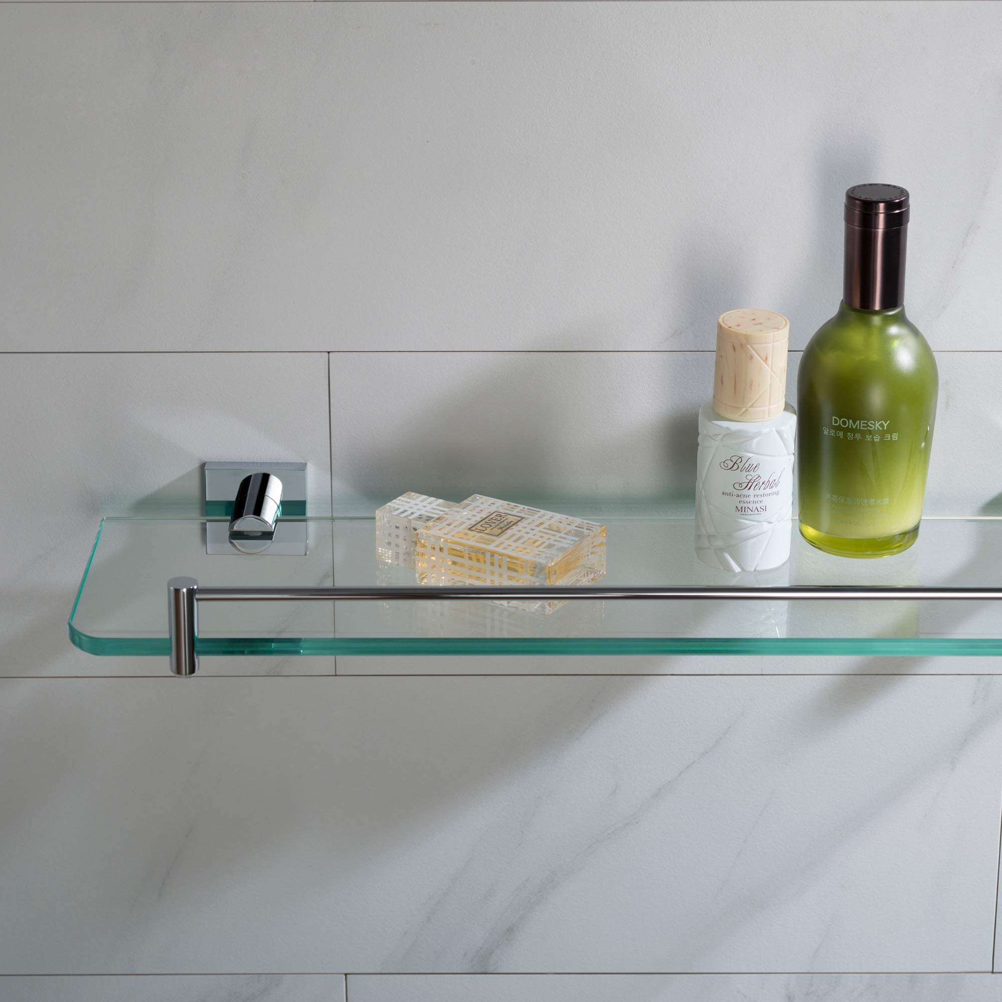 KRAUS Ventus Bathroom Shelf - Chrome Finish Wall Mounted Storage Organizer KEA-17745CH - Perfect for Showers, Bathtubs & Small Bathroom Spaces