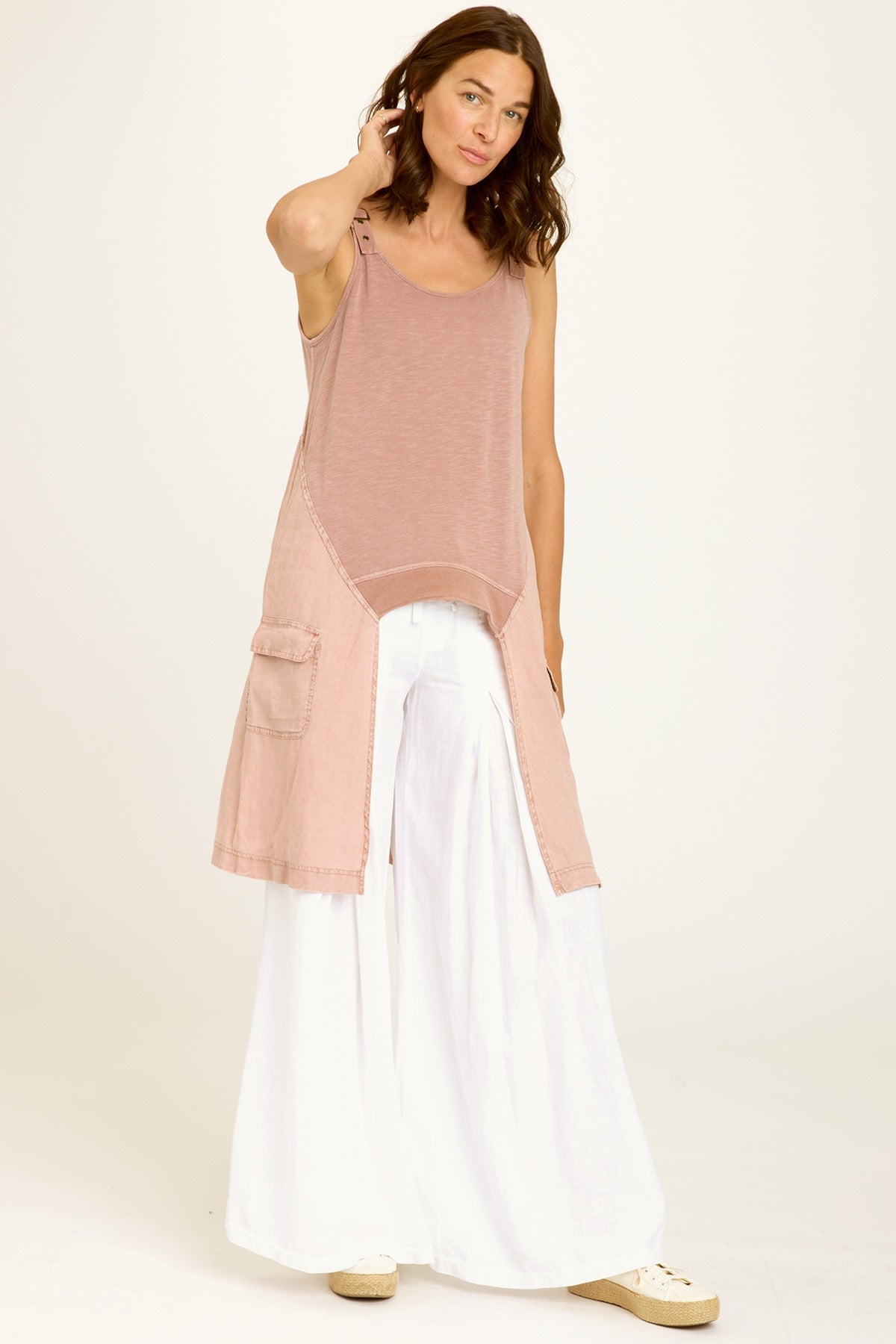 Finton Women's High Low Tank Top - Stylish Asymmetrical Hem Casual & Workout T-Shirt for Yoga, Gym, Running & Everyday Wear