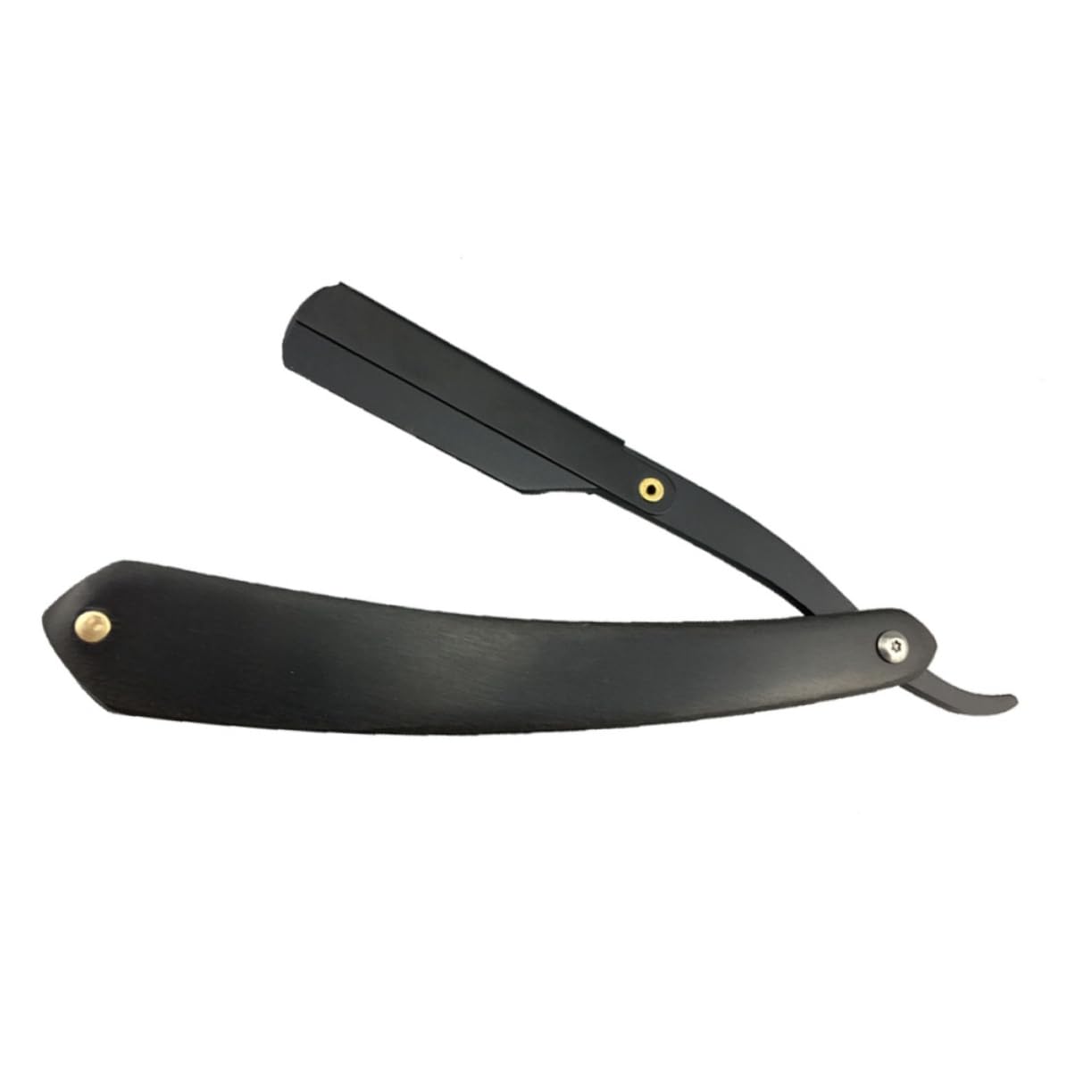 FRCOLOR Vintage Wooden Handle Straight Razor - Classic Barber Shaving Tool for Men, Double Edge Safety Razor with Metal Blade - Perfect for Home Grooming & Professional Barber Shop Use