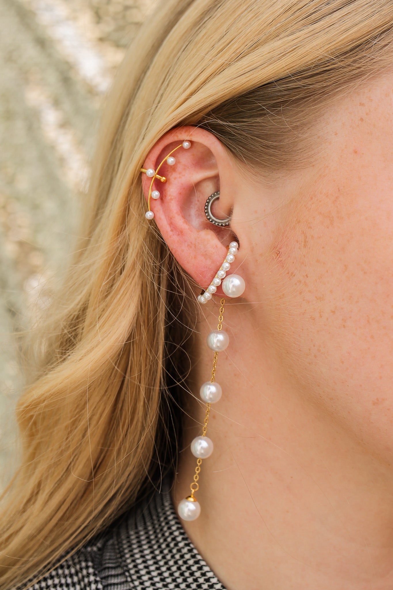 Emory Pearl Dangle Earrings in 14K Gold - Elegant Pearl Jewelry for Women | Perfect for Weddings, Parties & Special Occasions