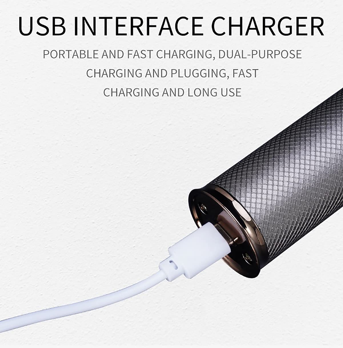 Professional Hair Clippers for Men & Kids - Rechargeable USB Electric Hair Trimmer with Stainless Steel Blades - Barber Quality Home Haircut Kit (Silver) - Perfect for DIY Haircuts, Beard Trimming & Family Grooming