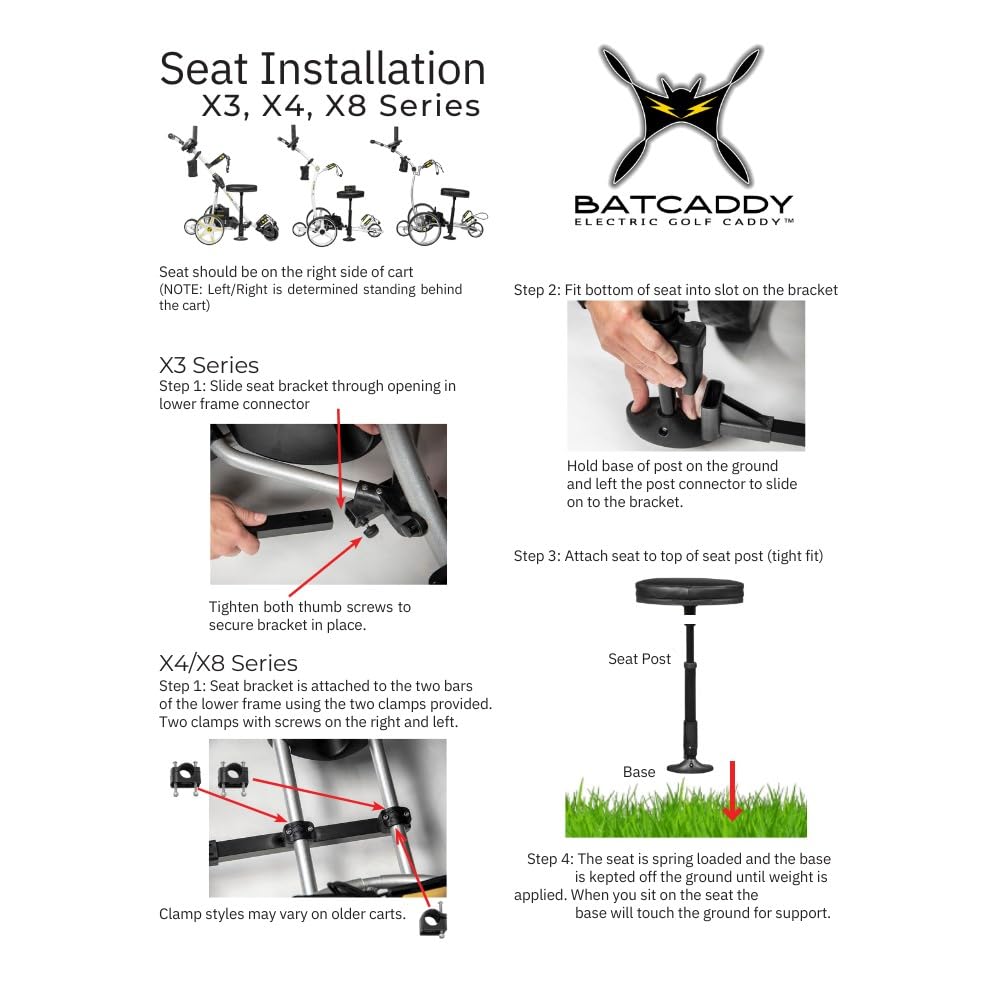 BATCADDY Electric Golf Caddy - Universal Golf Cart Accessory for All BATCADDY Models | Perfect for Golf Courses, Driving Ranges & Practice Sessions