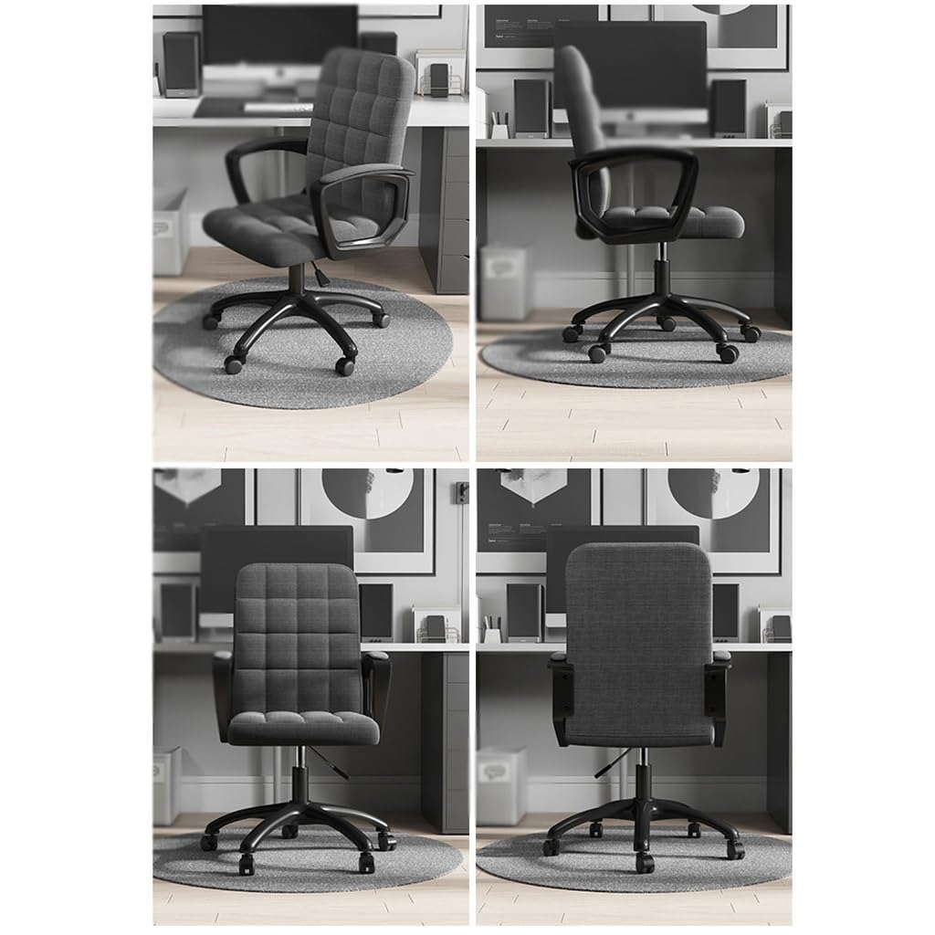Ergonomic Office Chair - Adjustable Computer Desk Chair with Lumbar Support for Home & Gaming - Comfortable Mesh Back & Padded Seat for Long Hours of Work or Mahjong Sessions
