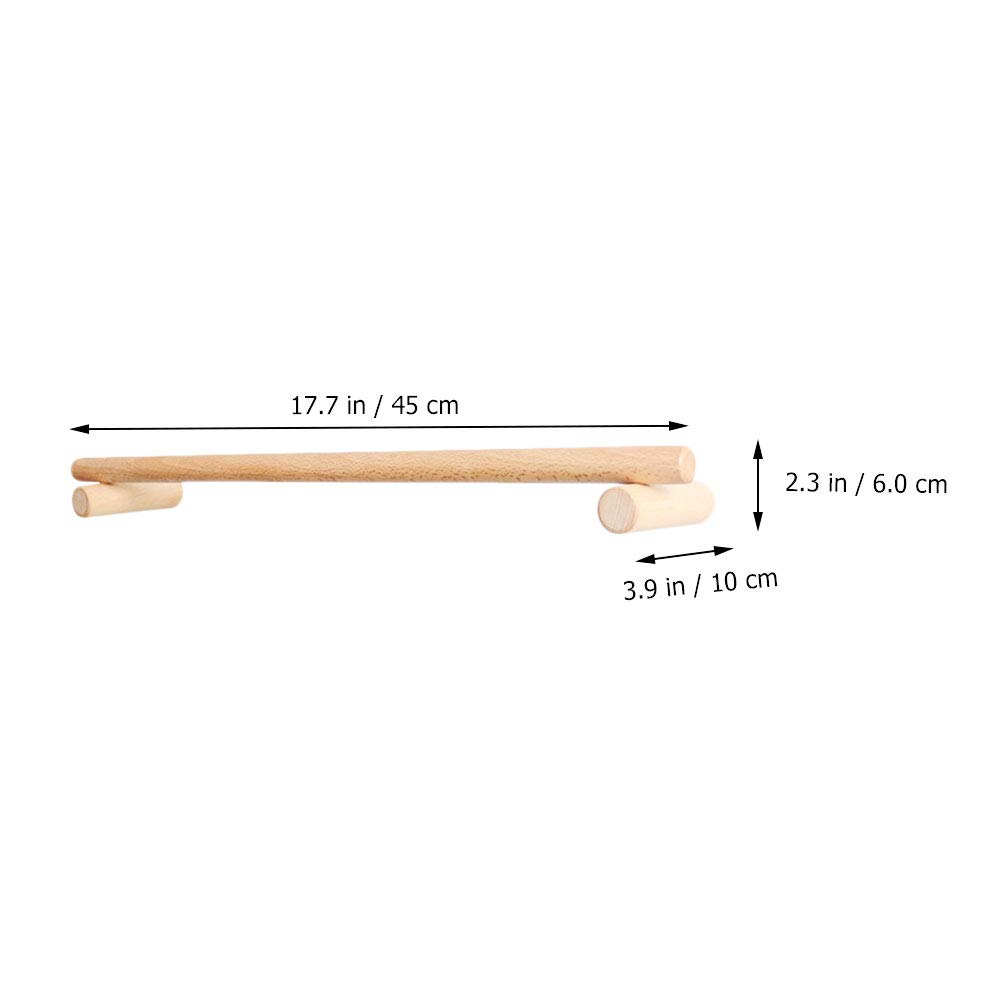 Cabilock 1-Piece Wooden Towel Rack - No Drill Wall Mounted Bathroom Towel Hanger with Single Towel Bar - Space Saving Design for Small Bathrooms, Kitchens & Laundry Rooms