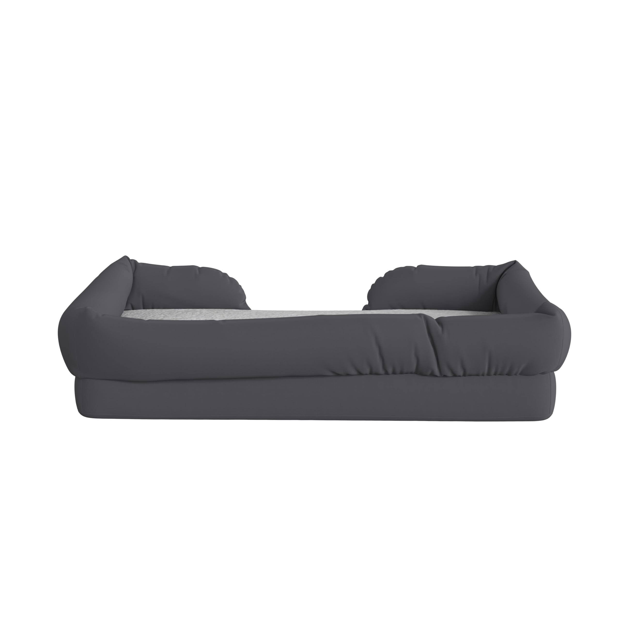 Orthopedic Memory Foam Dog Bed for Medium Breeds - Washable Gray Polyester Cover, Non-Slip Bottom - 36