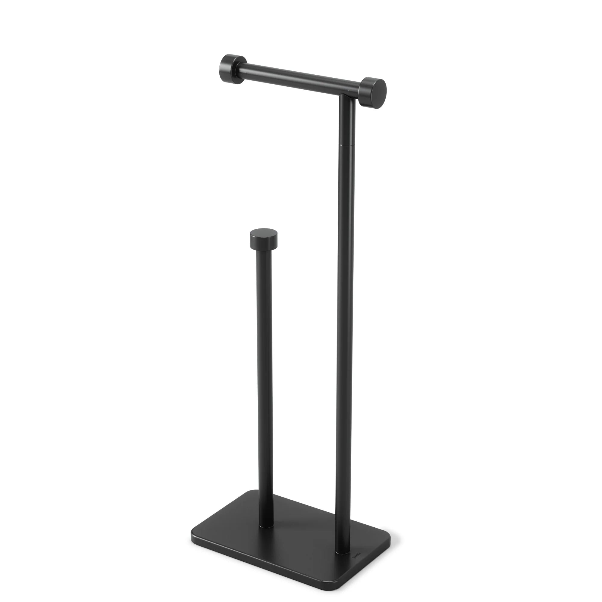 Black Cappa Toilet Paper Holder with Reserve - Bathroom Tissue Dispenser for Home, Office & RV Use