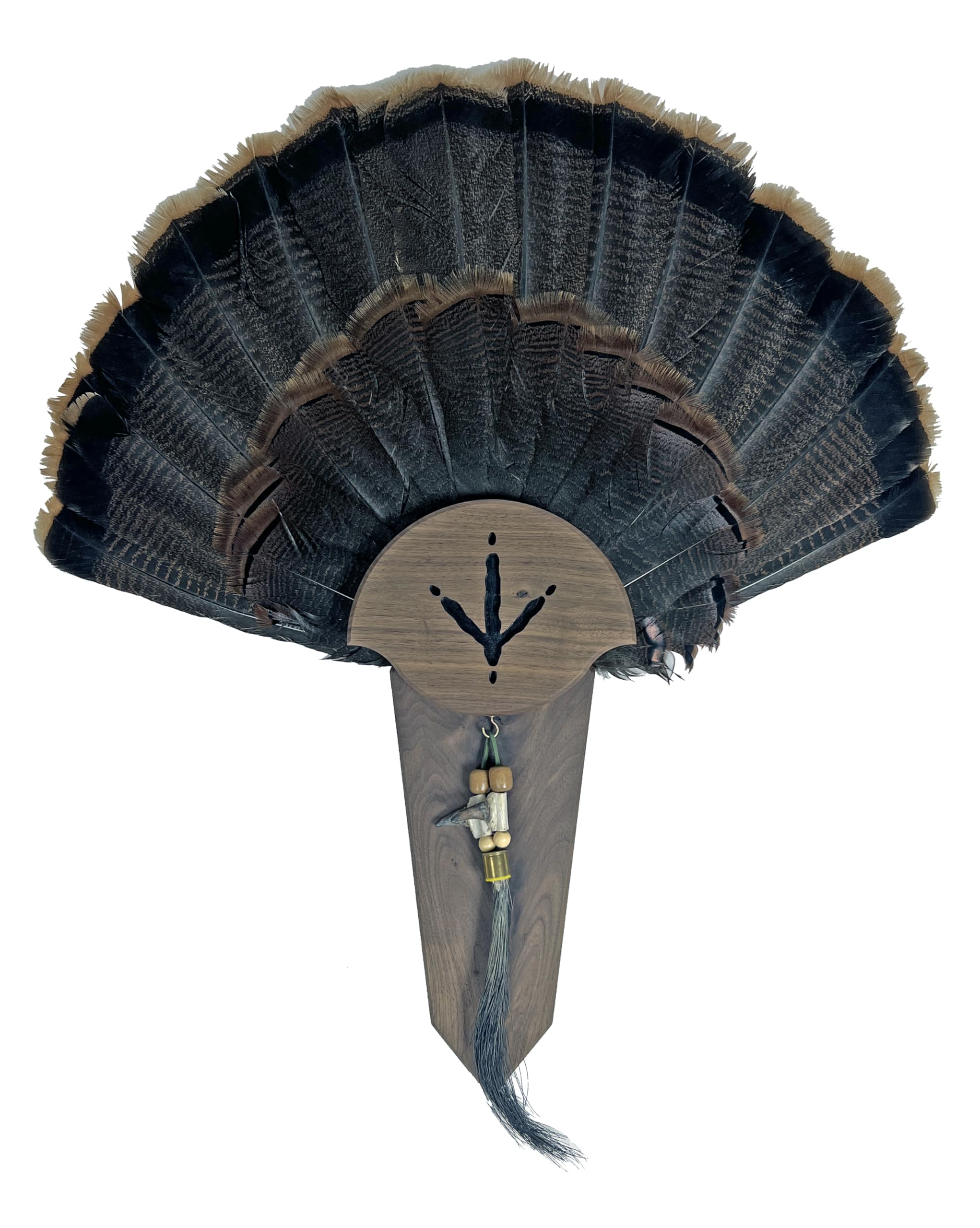 Customizable Turkey Track Turkey Tail Mounting Kit with Beard & Spur Display Options - Perfect for Hunting Trophies, Cabin Decor, and Outdoor Enthusiasts