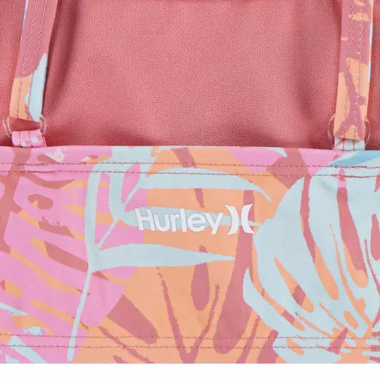 HURLEY® Junior Girls' Rashguard & Bikini 3-Piece Swimsuit Set for Ages 7-16 | UV Protection Swimwear for Beach, Pool & Surfing