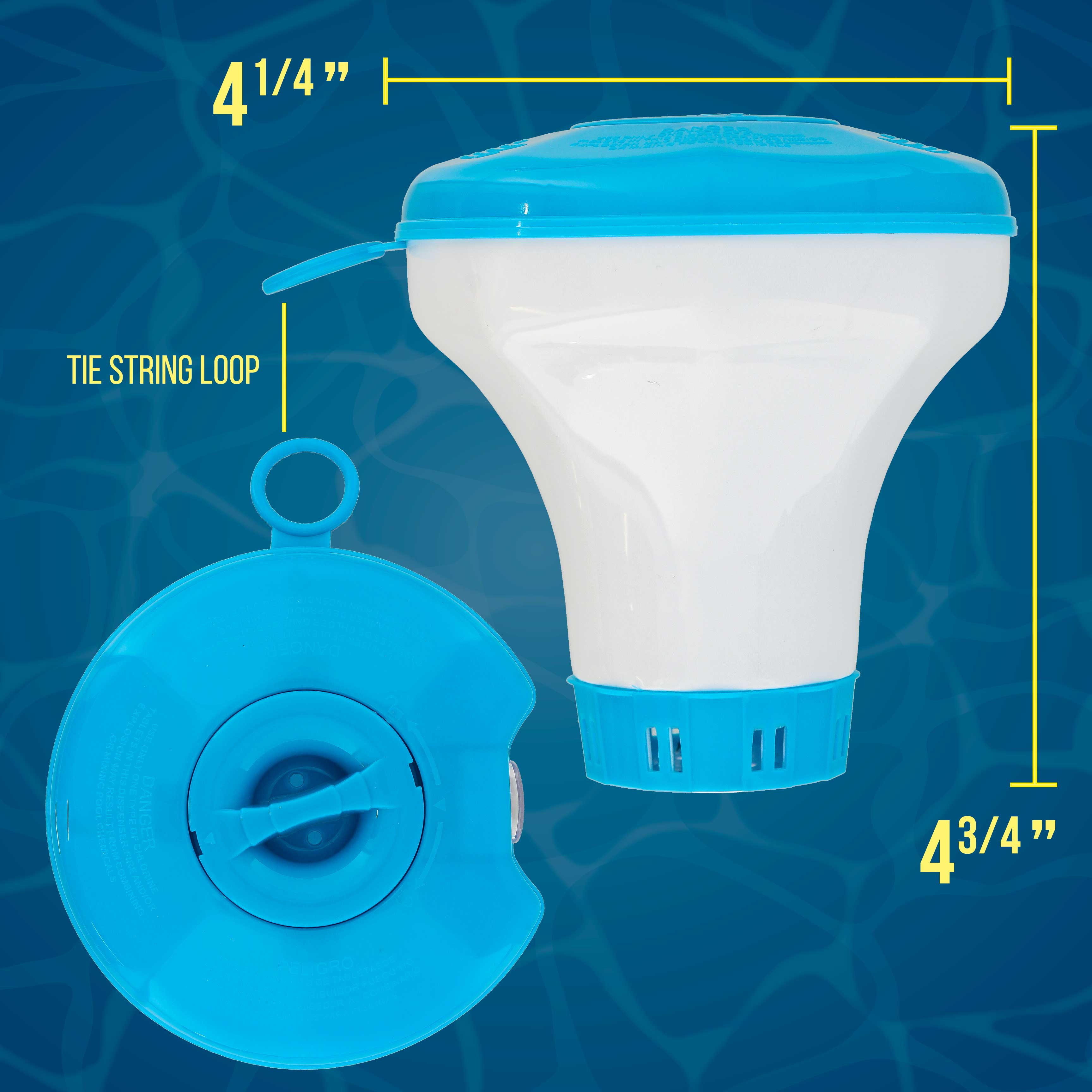 U.S. Pool Supply® Floating Chlorine & Bromine Dispenser for Spas, Hot Tubs & Small Pools - 4.5