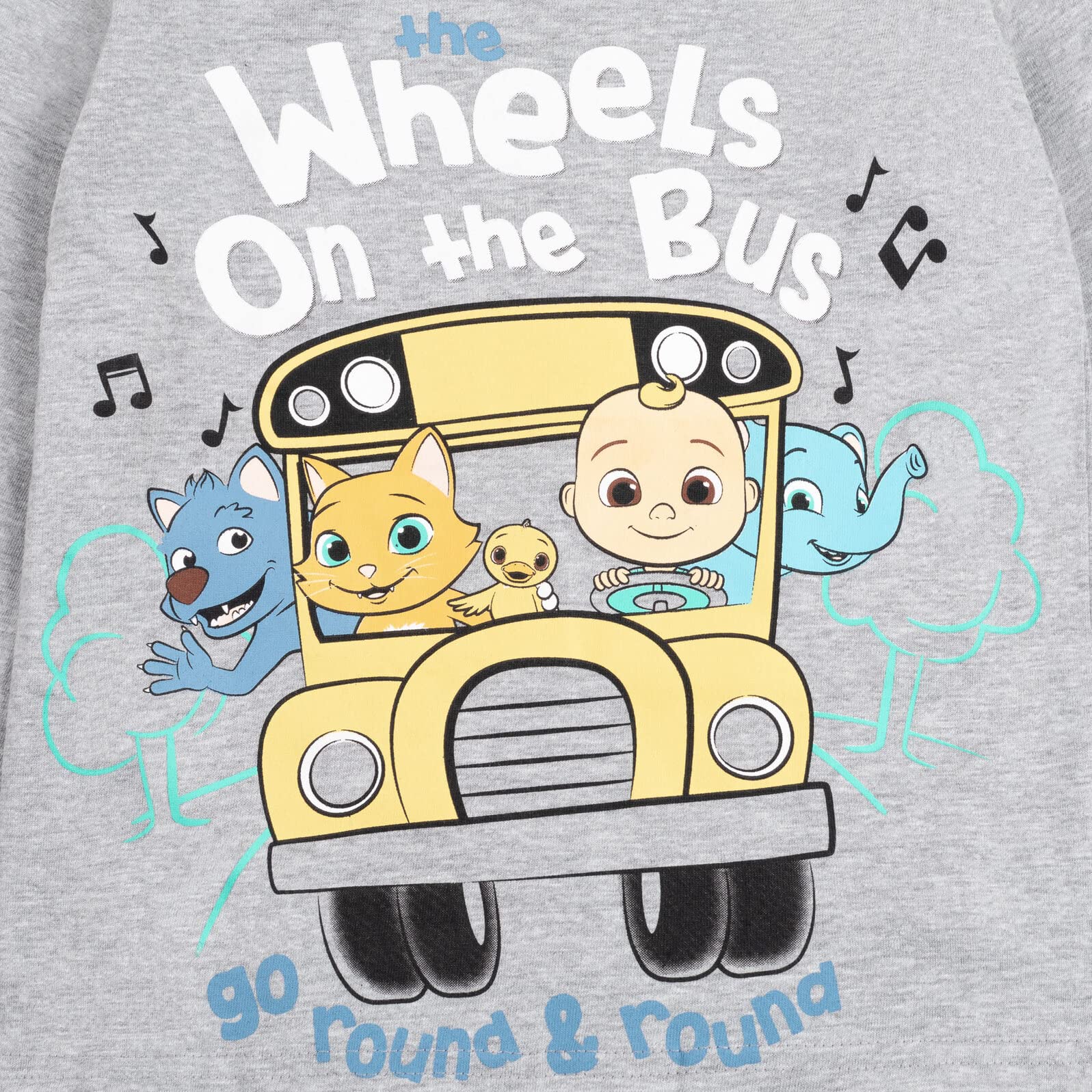 CoComelon JJ Kitty 2-Pack Long Sleeve Graphic T-Shirts for Kids - Soft Cotton Playwear [Sizes 2T-5T] - Perfect for School, Playdates & Family Outings