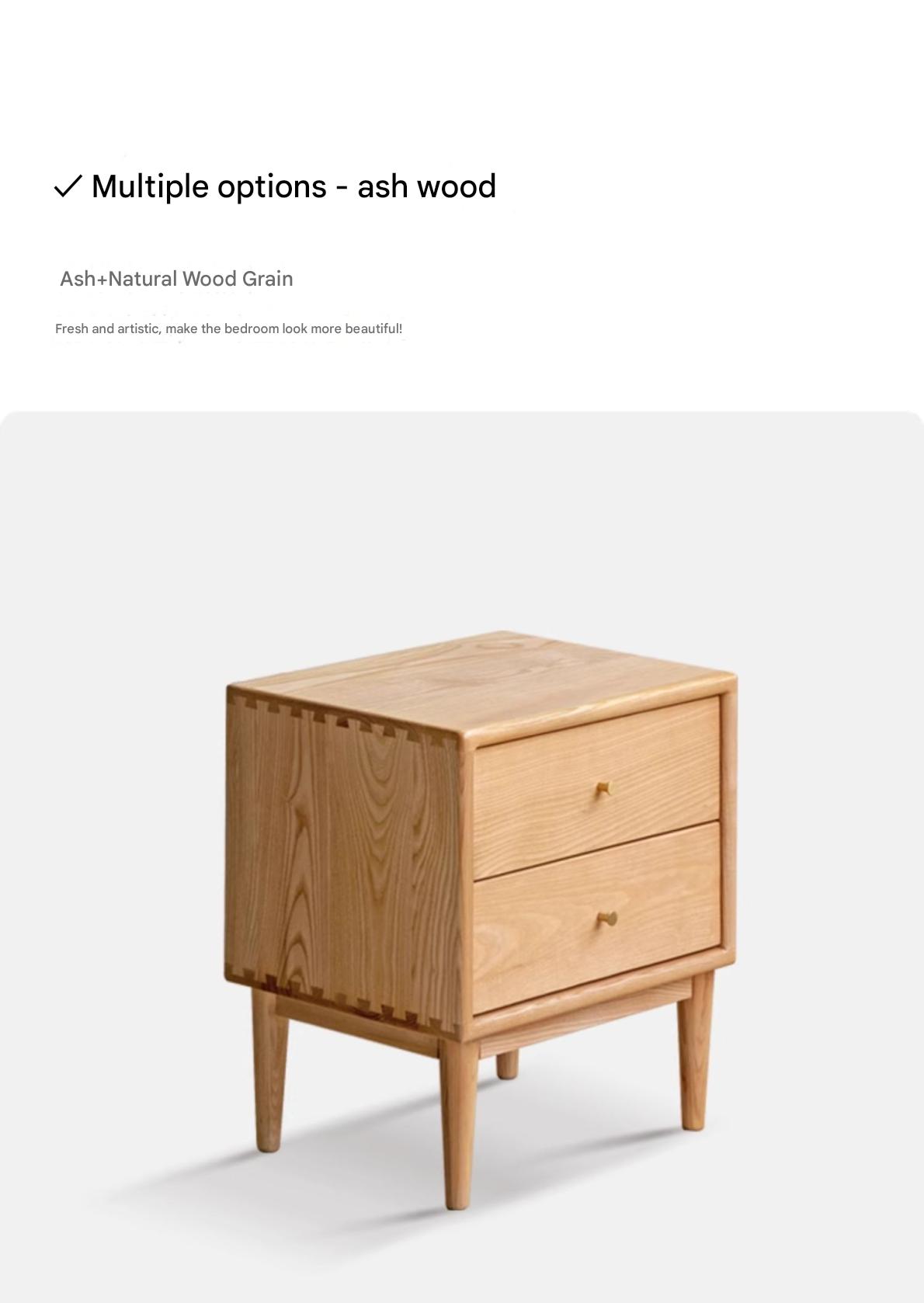 Solid Oak Wood Nightstand - Sturdy Bedside Table with Drawer for Bedroom, Living Room, or Office - Perfect for Storage & Decor