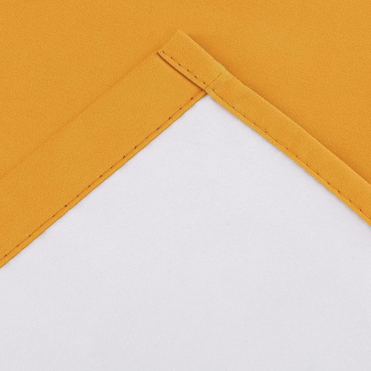 100% Blackout Thermal Insulated Curtains for Bedroom & Nursery - 52x63 Inch Energy Saving Drapes, Orange, 2 Panels - Perfect for Small Windows, Home Decor & Light Control