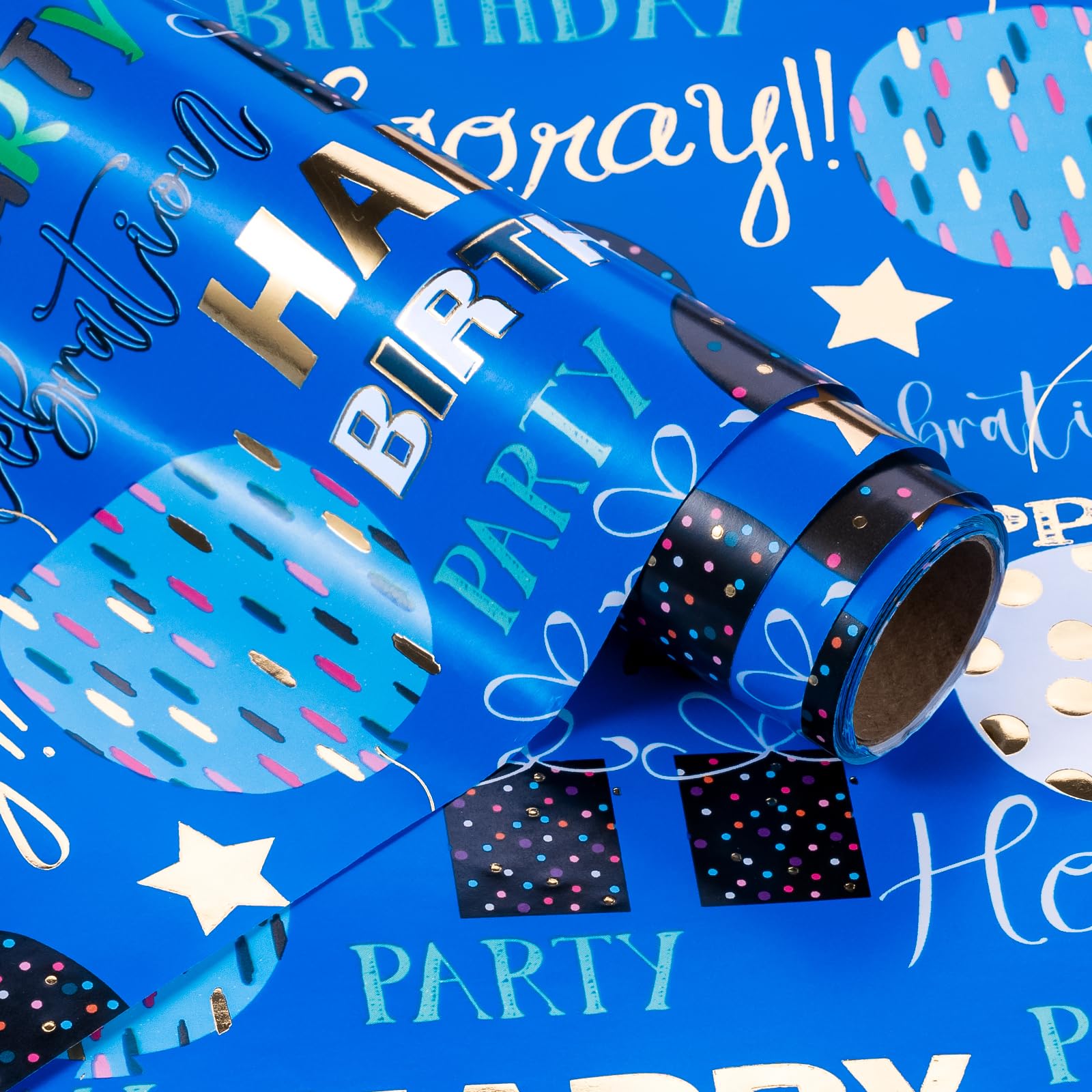 WRAPAHOLIC Birthday Wrapping Paper - Mini Roll (17