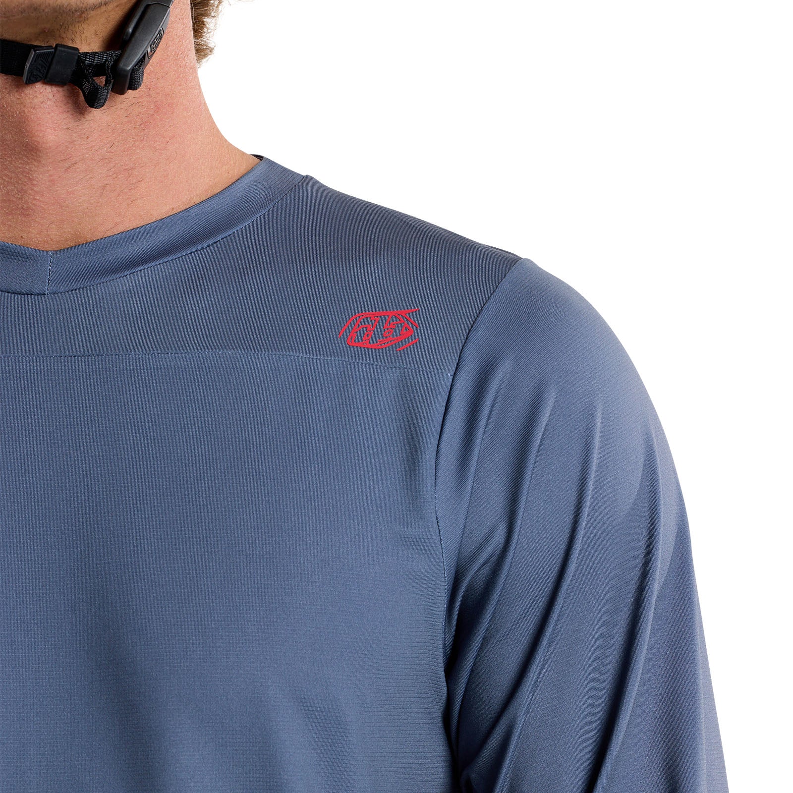 Skyline Long Sleeve Jersey Mono Steel Blue - Men's Cycling & Outdoor Sports Shirt for Biking, Running & Active Lifestyle