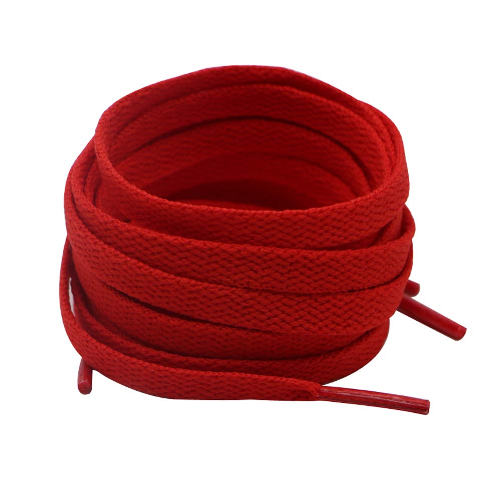 DRAGON SONIC 120cm Red Shoelaces for Sneakers - Fashionable Shoe Accessories for Running, Walking & Casual Wear