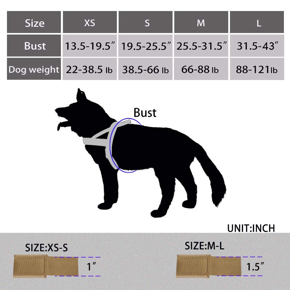 Adjustable Nylon No-Pull Dog Harness for Small Puppies - S Size Padded Pet Collar for Comfort & Control - Perfect for Walking, Training & Outdoor Adventures