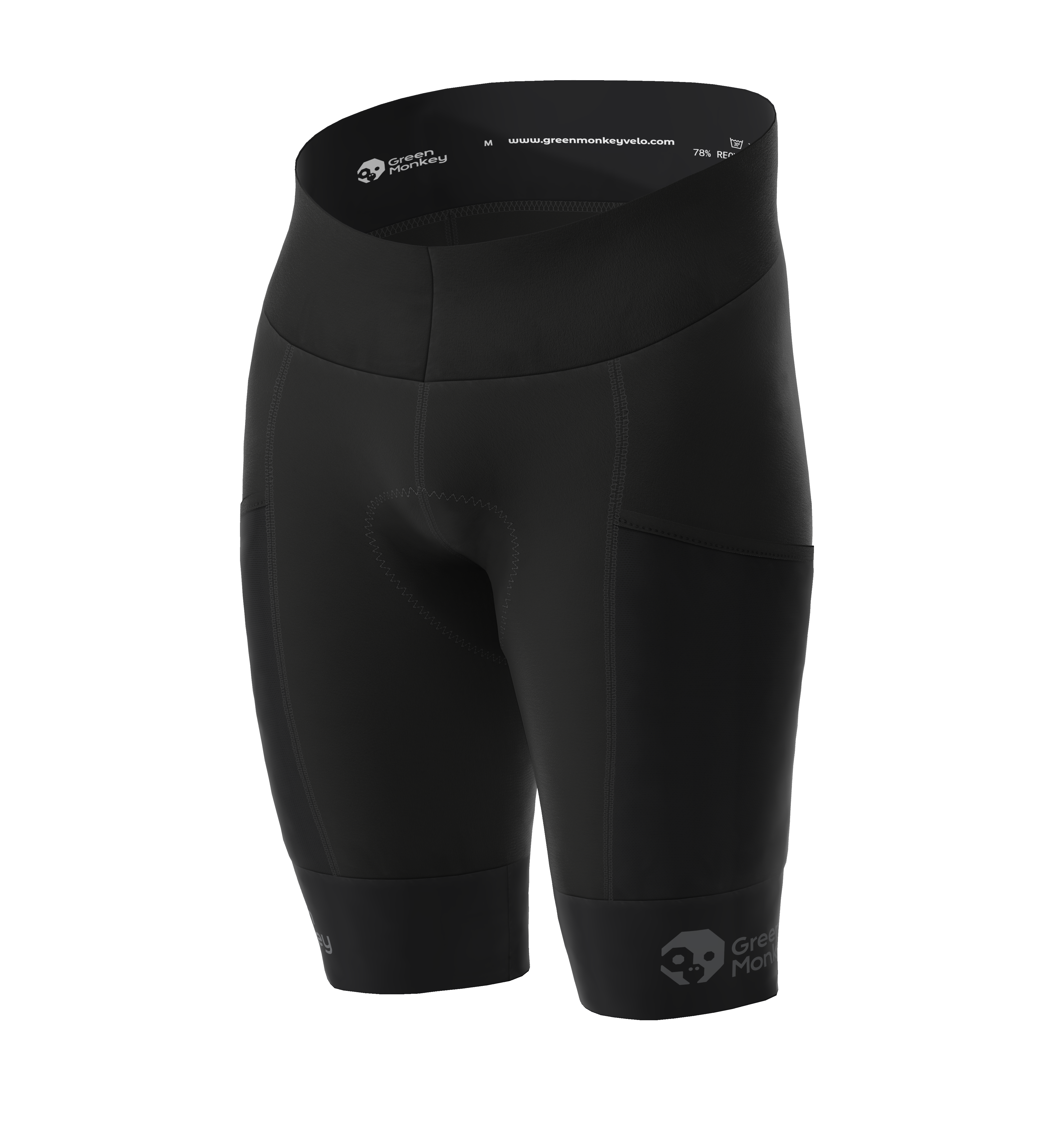 GreenMonkey Men's Cargo Bike Shorts - Breathable Quick-Dry Cycling Shorts with Pockets for Mountain Biking & Commuting