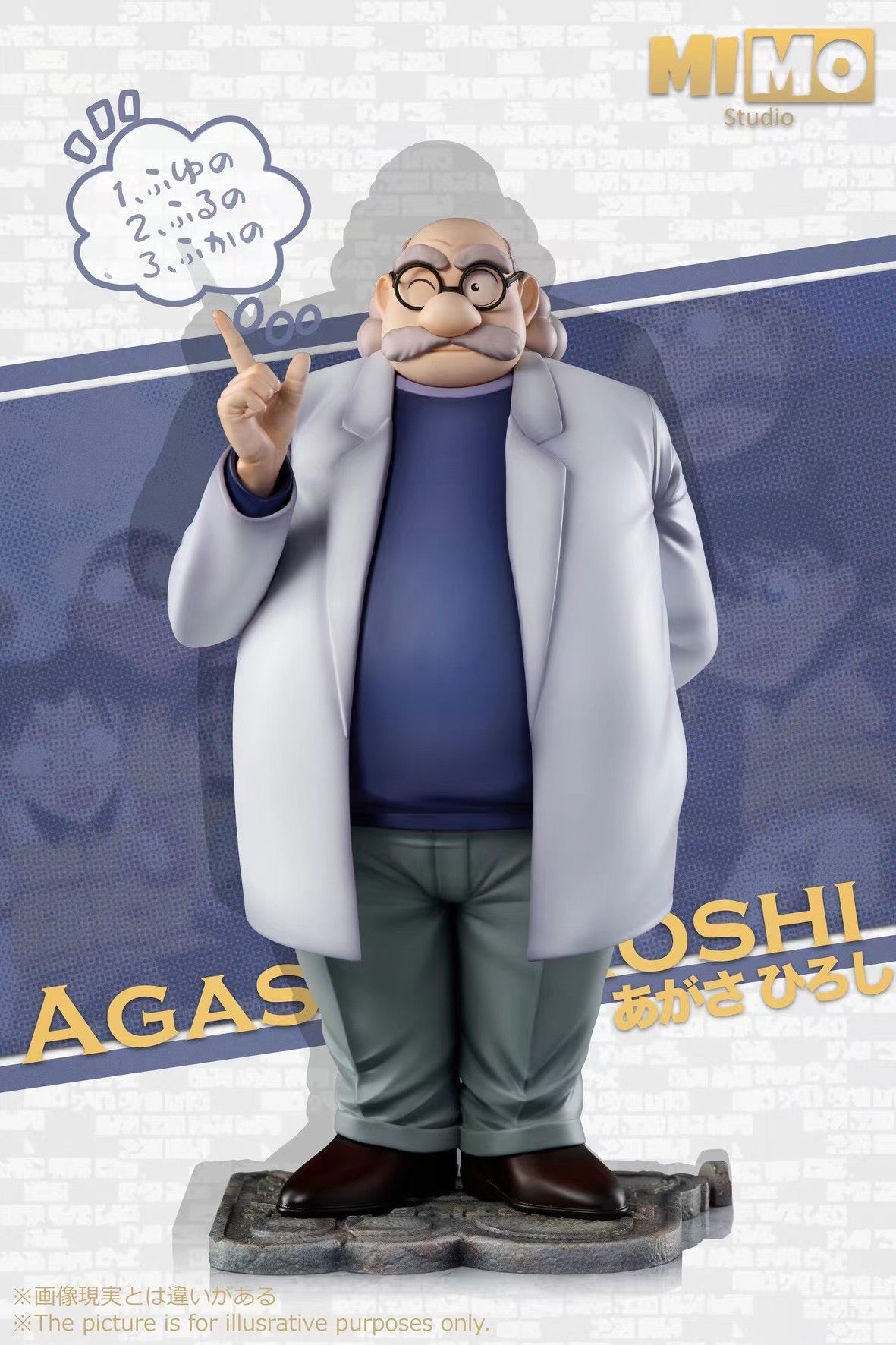 Mimo Studio Hiroshi Agasa Cosplay Costume - Premium Detective Conan Outfit for Anime Fans, Halloween & Comic Con Events