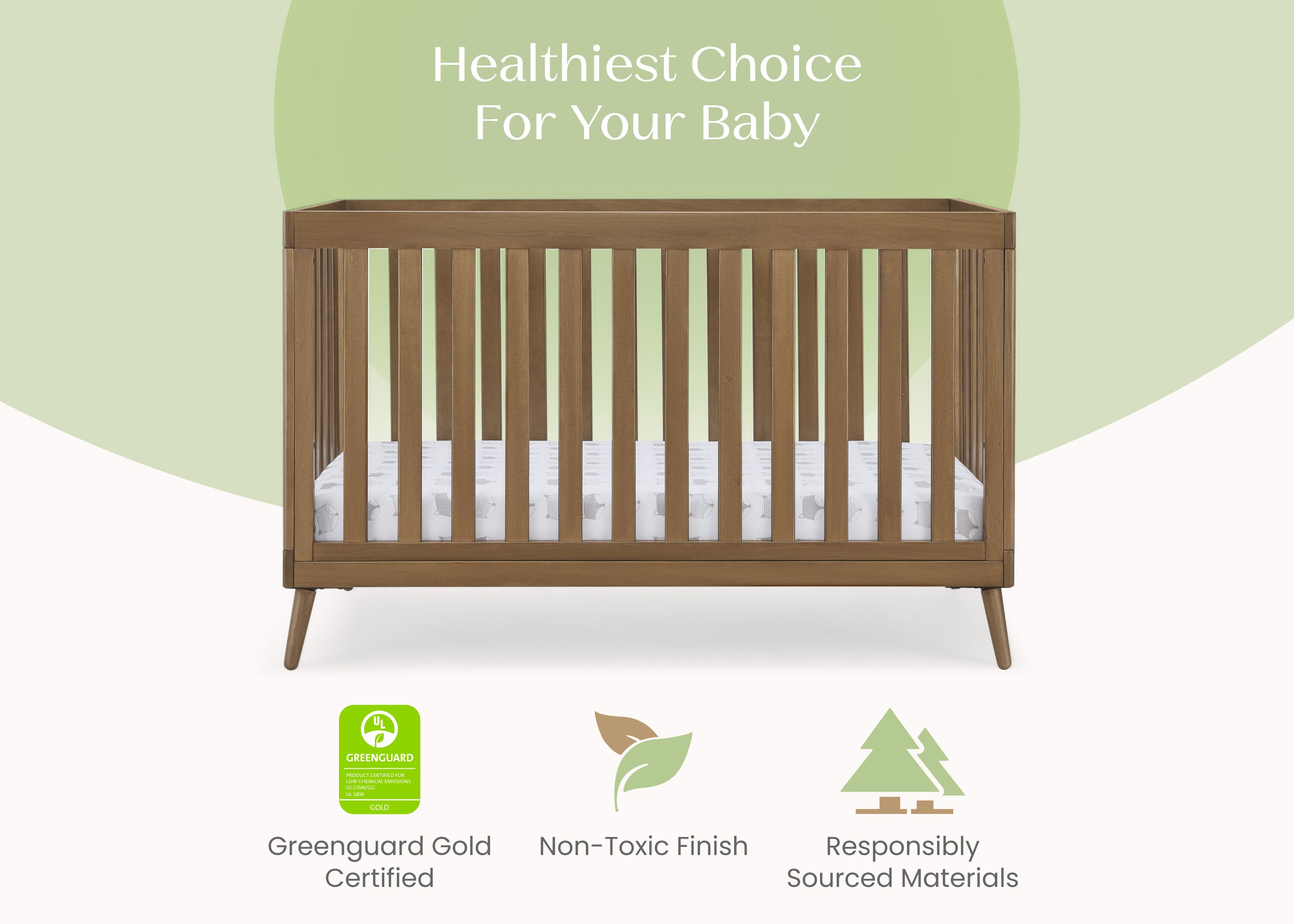 Essex 4-in-1 Convertible Baby Crib - Toddler Bed, Daybed & Full-Size Bed Conversion - Safe Nursery Furniture for Newborns & Kids - Perfect for Bedrooms, Daycare & Guest Rooms