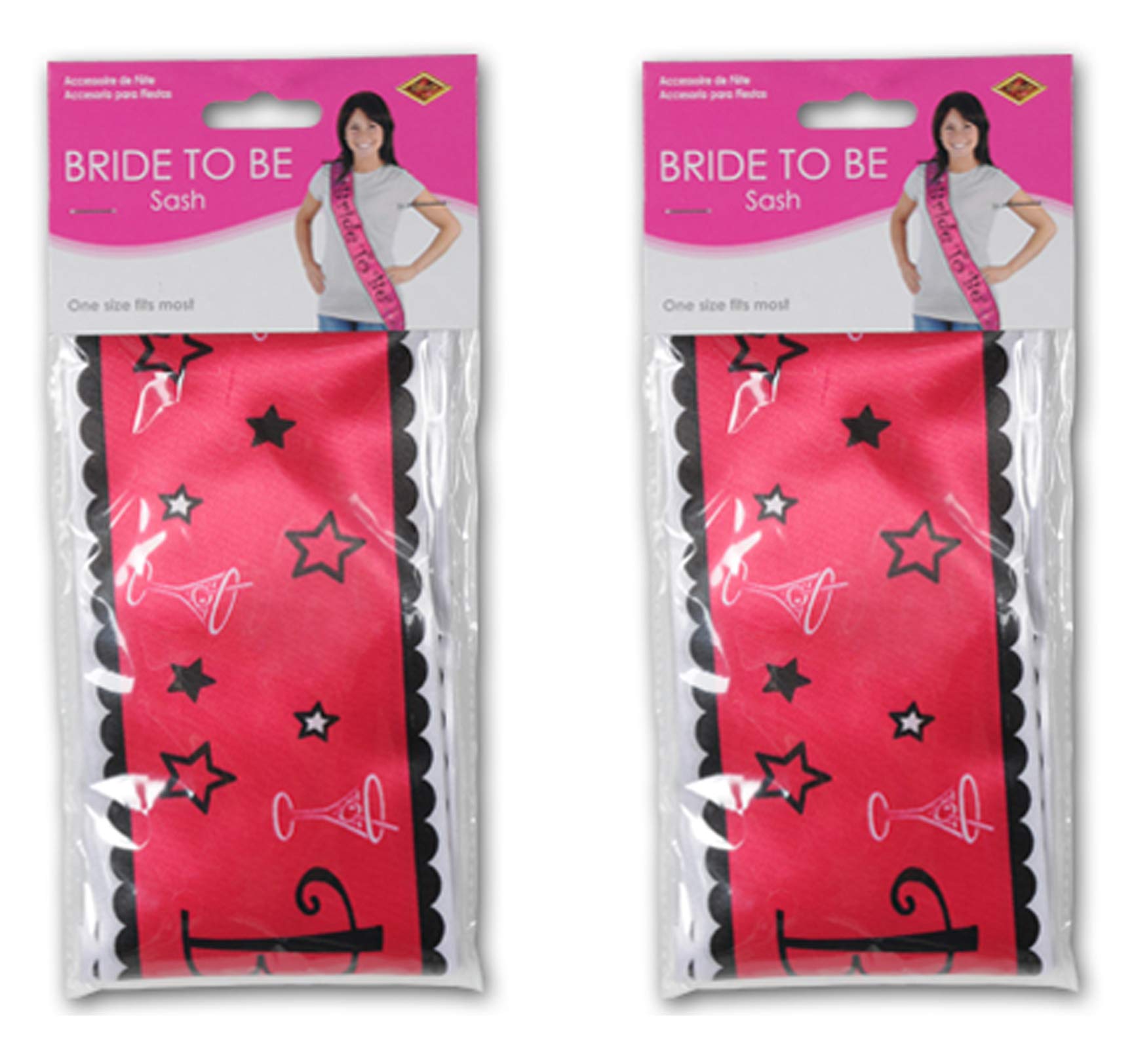 Bride To Be Satin Sash Pack of 2 - Wedding Party Accessories for Bachelorette, Bridal Shower & Rehearsal Dinner