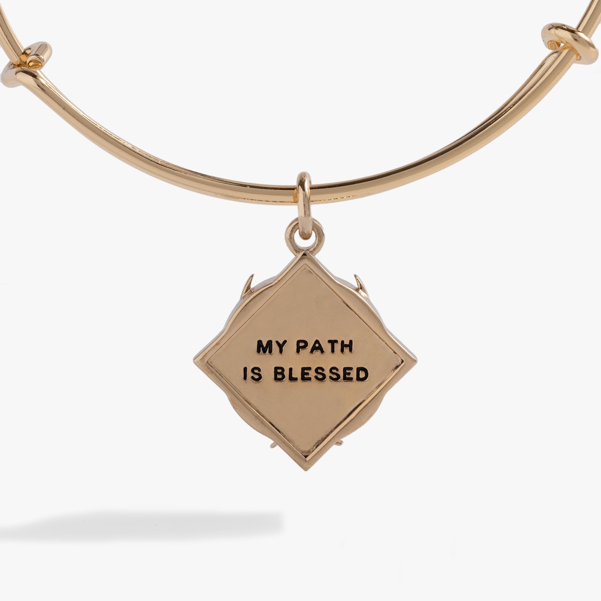 Godspeed Feather 'My Path Is Blessed' Bangle - Elegant Inspirational Jewelry for Women, Perfect for Gifts, Daily Wear & Special Occasions