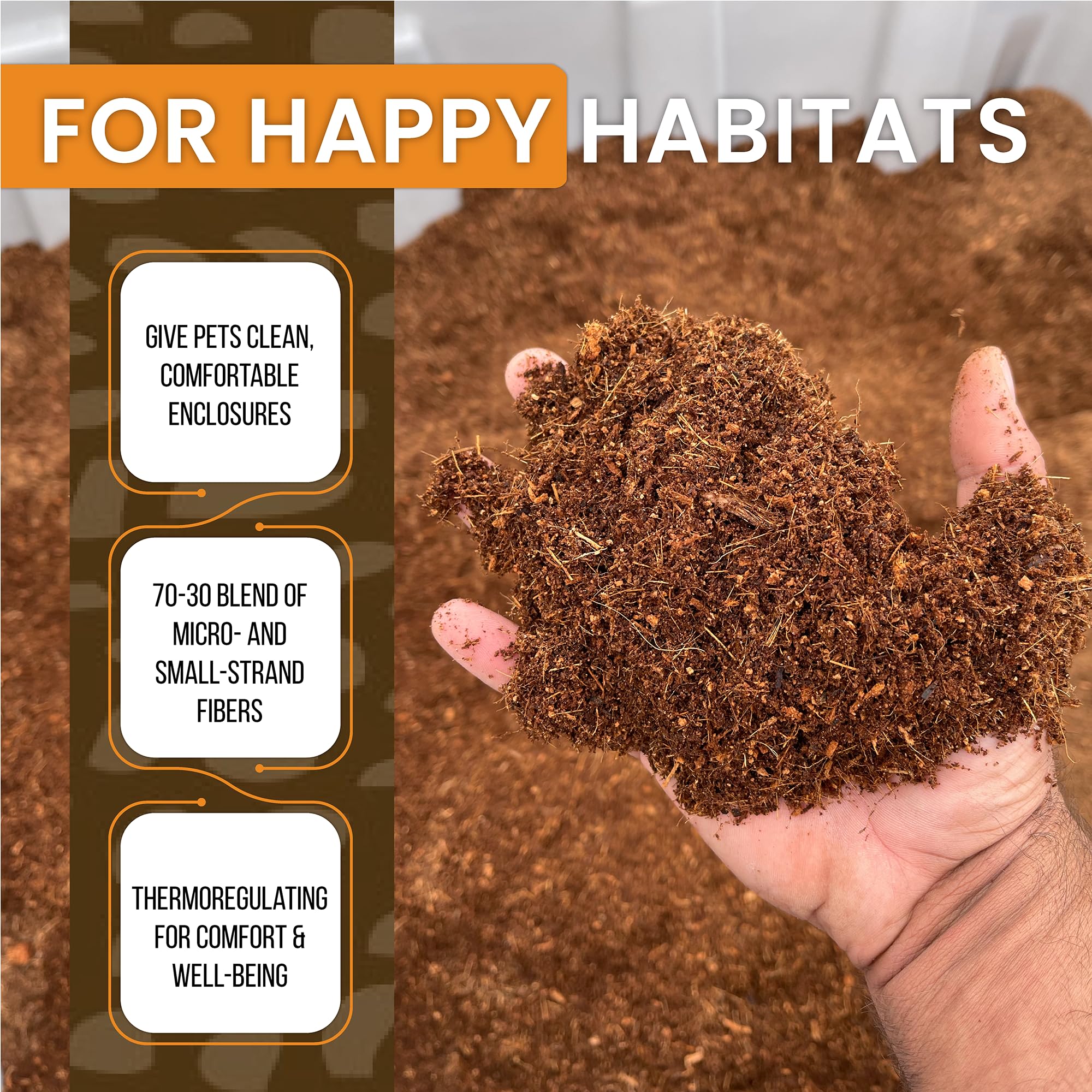 Premium ReptiEarth Coconut Fiber Substrate - Organic Fluffy Small-Strand Reptile Bedding for Bioactive Terrariums, Ideal for Lizards, Frogs, Snakes & Tarantulas | Natural Moisture Retention & Odor Control | Perfect for Tropical Habitats & Breeding Enclosures (3-Pack Breeder Bundle)