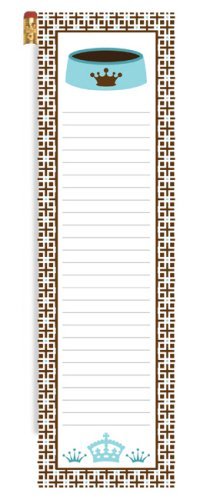 19078 Blue Dish Wellspring Magnetic Refrigerator Note Pad with Pencil - Memo Board for Kitchen, Office & Home Organization - Sticky Notes & Shopping List Organizer