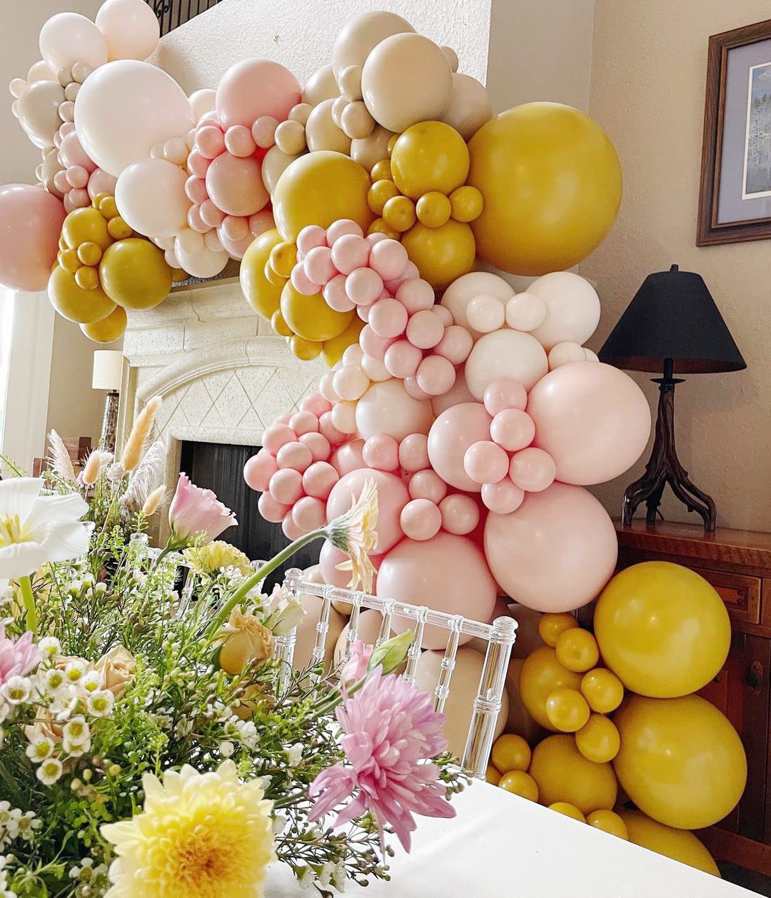 84-Piece Mustard Yellow Balloon Garland Arch Kit - 5, 12 & 18 Inch Matte Latex Balloons for Birthday, Baby Shower & Thanksgiving Decorations | Party, Wedding & Holiday Celebration Decor